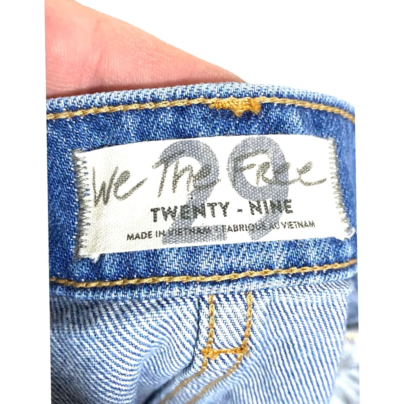 Vintage VINTAGE Free People We The Free Cosmico Flirt Denim Jean Mini Skirt 29 Pleated Raw Hem Retro Boho Womens XS-30? Size 28" / US 6 / IT 42 - 3 Thumbnail
