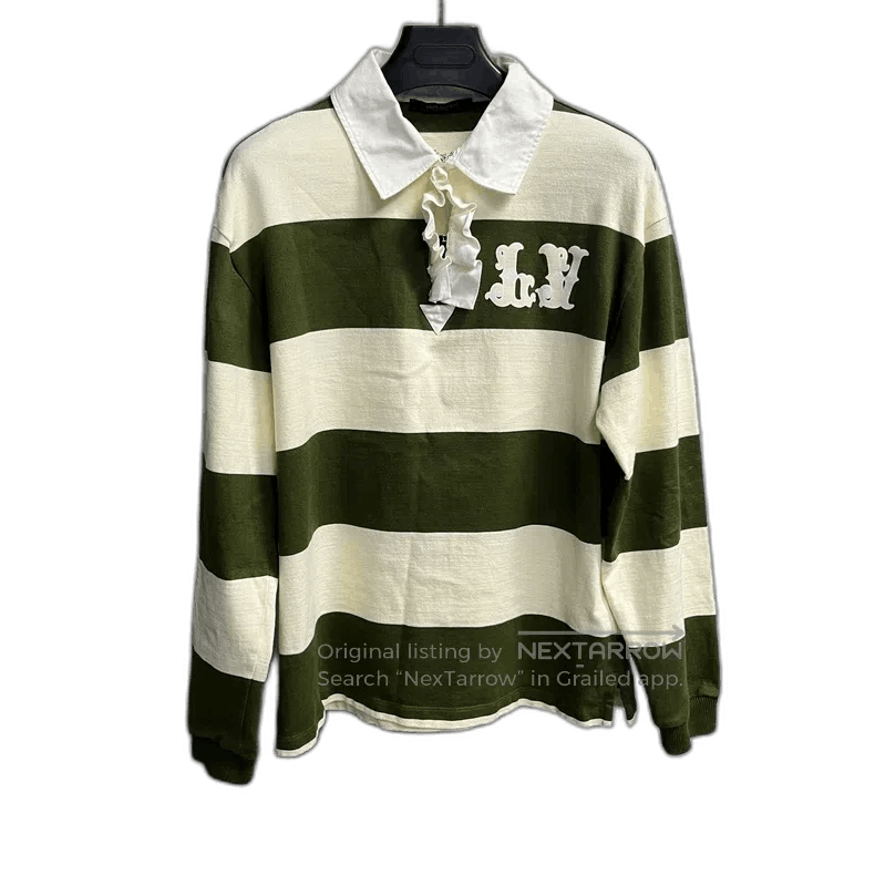 Louis Vuitton louis vuitton24 new green lettering logo striped polo. Size US L / EU 52-54 / 3 - 1 Thumbnail