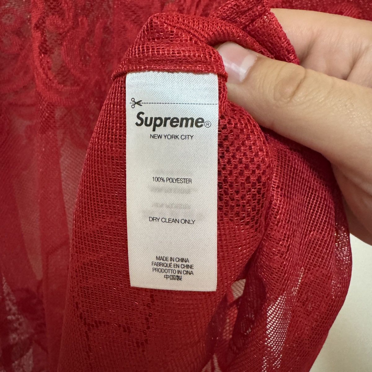 Supreme Supreme Last Supper Lace S/S Shirt Red Size US XL / EU 56 / 4 - 7 Thumbnail