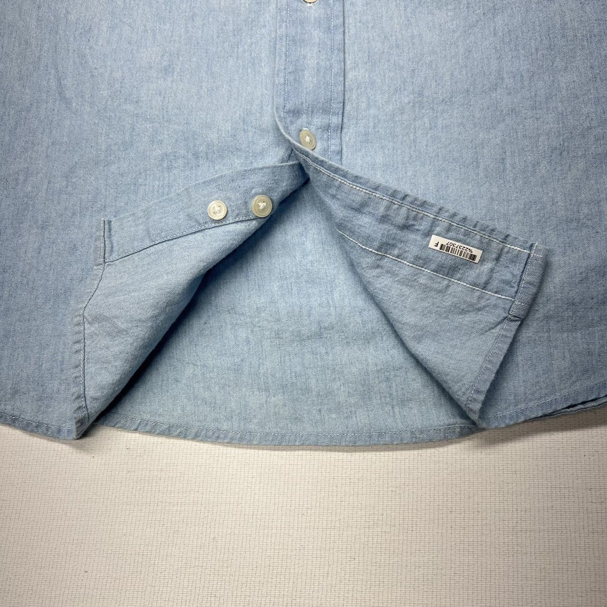 Tommy Hilfiger × Vintage VTG Tommy Hilfiger Button Down Shirt Blue Long Sleeve Faded Size US L / EU 52-54 / 3 - 3 Thumbnail