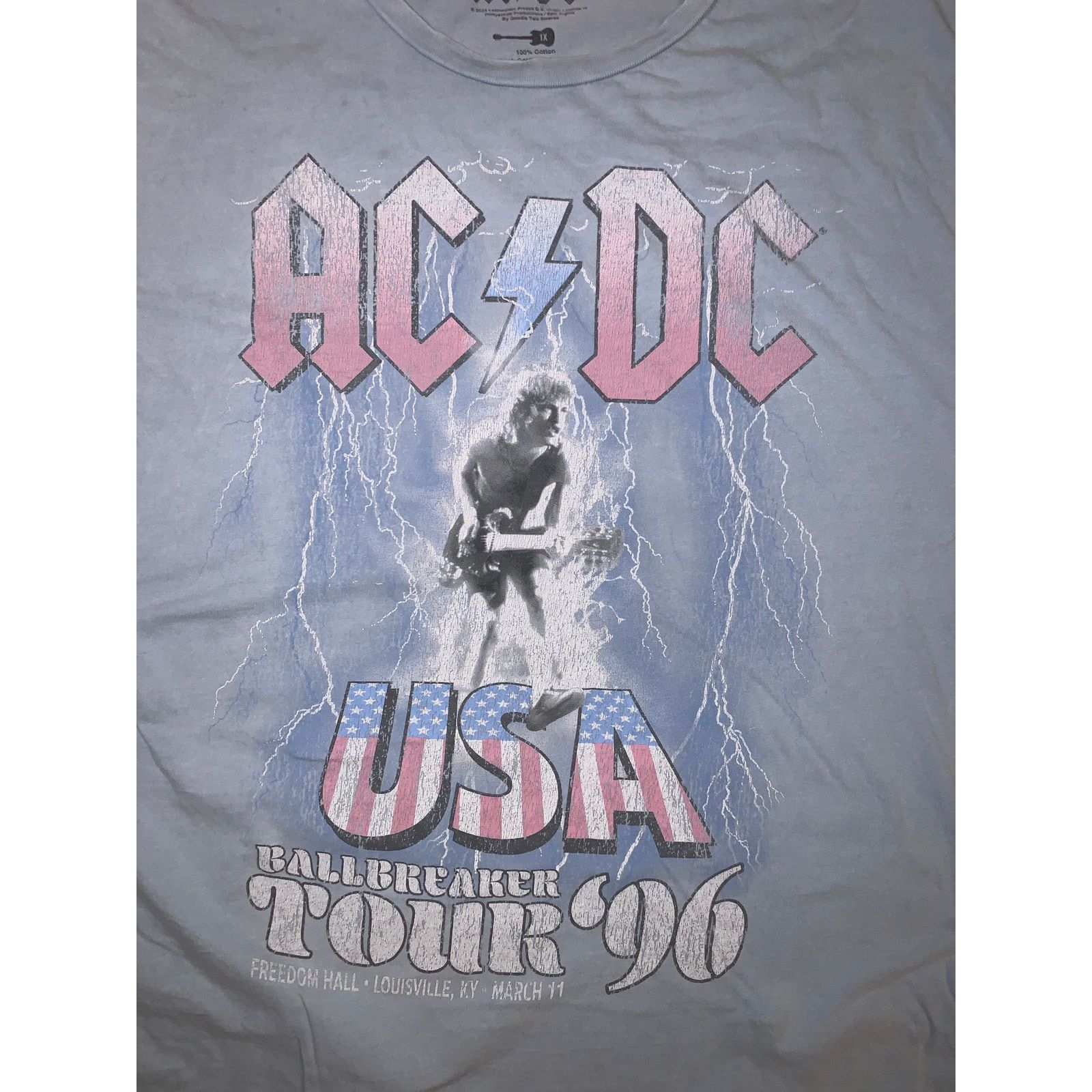 AC/DC × Band Tees ACDC Ballbreaker Tour T Shirt XL Blue Rock Band Tee Reprint Size US XL / EU 56 / 4 - 1 Thumbnail