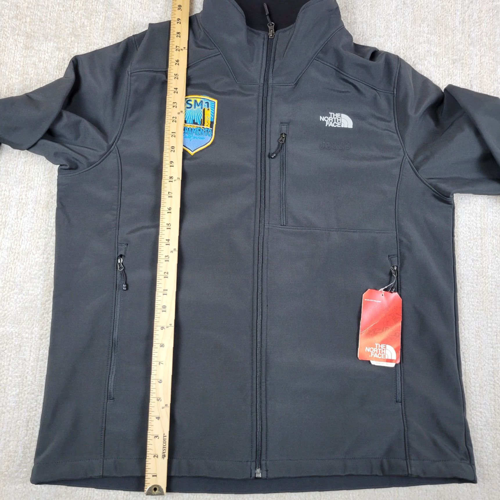 The North Face The North Face Jacket Mens XL Black Full Zip Softshell Windwall Apex Barrier Size US XL / EU 56 / 4 - 6 Thumbnail