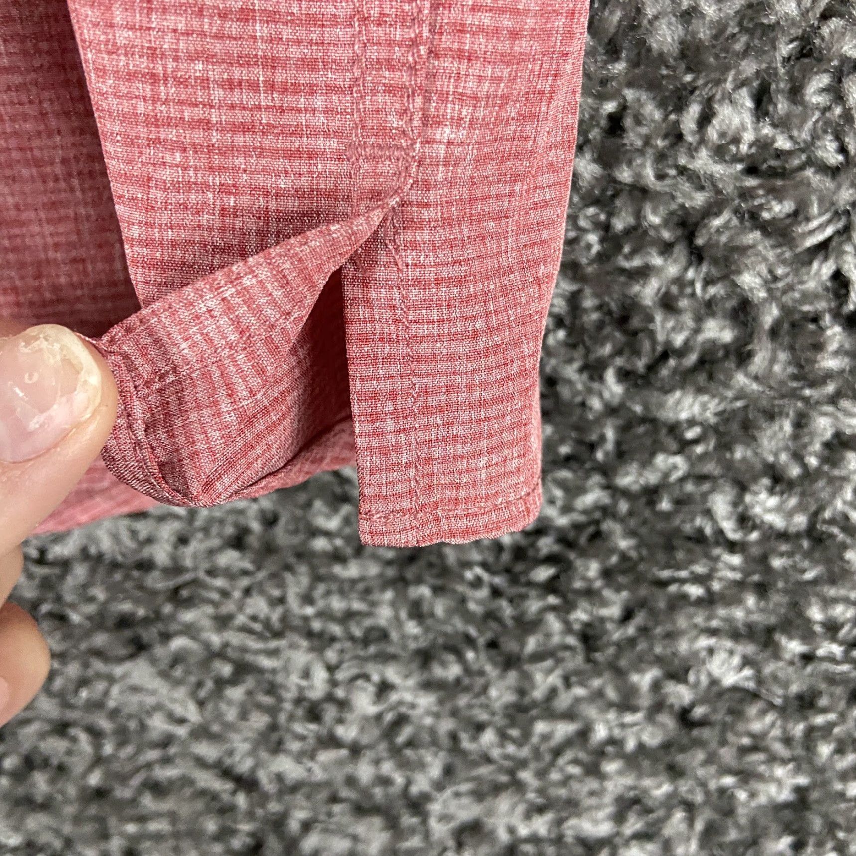Avalanche Avalanche Button-Up Shirt Men L Red Outdoor Breathable Pockets Short Sleeve Mens Size US 33 - 2 Thumbnail