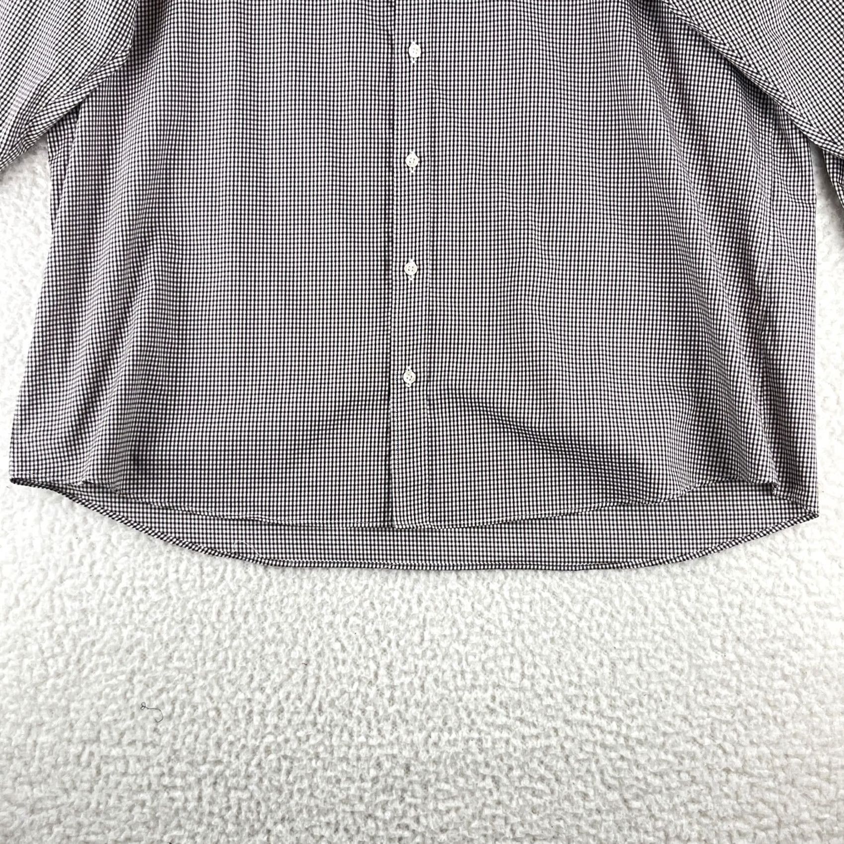 Vintage Buttoned Down Brown Plaid Tailored Button-Down Dress Shirt Mens 3XL Size 48R - 7 Thumbnail