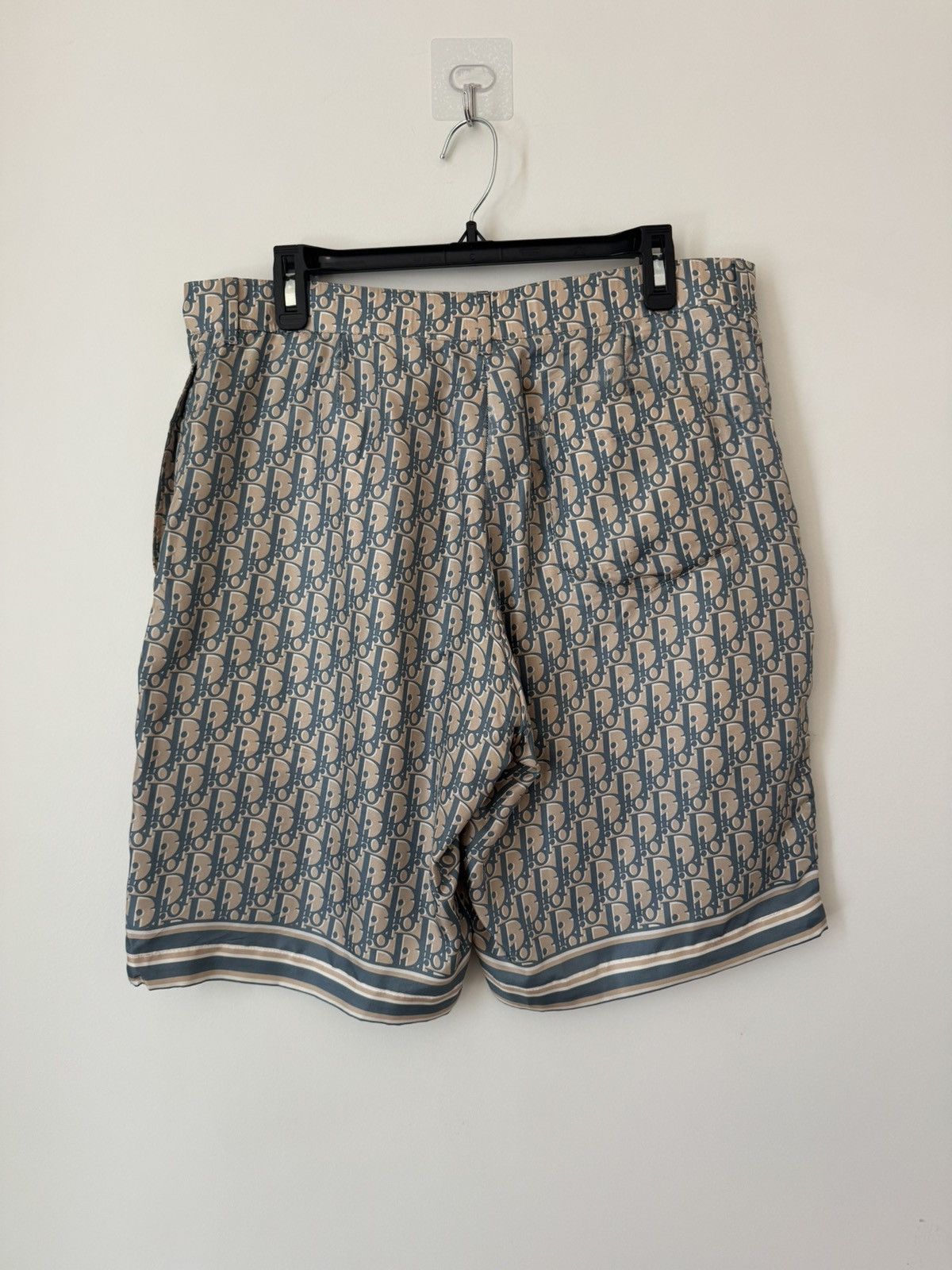 Dior Dior Oblique Silk Shorts Tan/Blue Size US 32 / EU 48 - 2 Thumbnail
