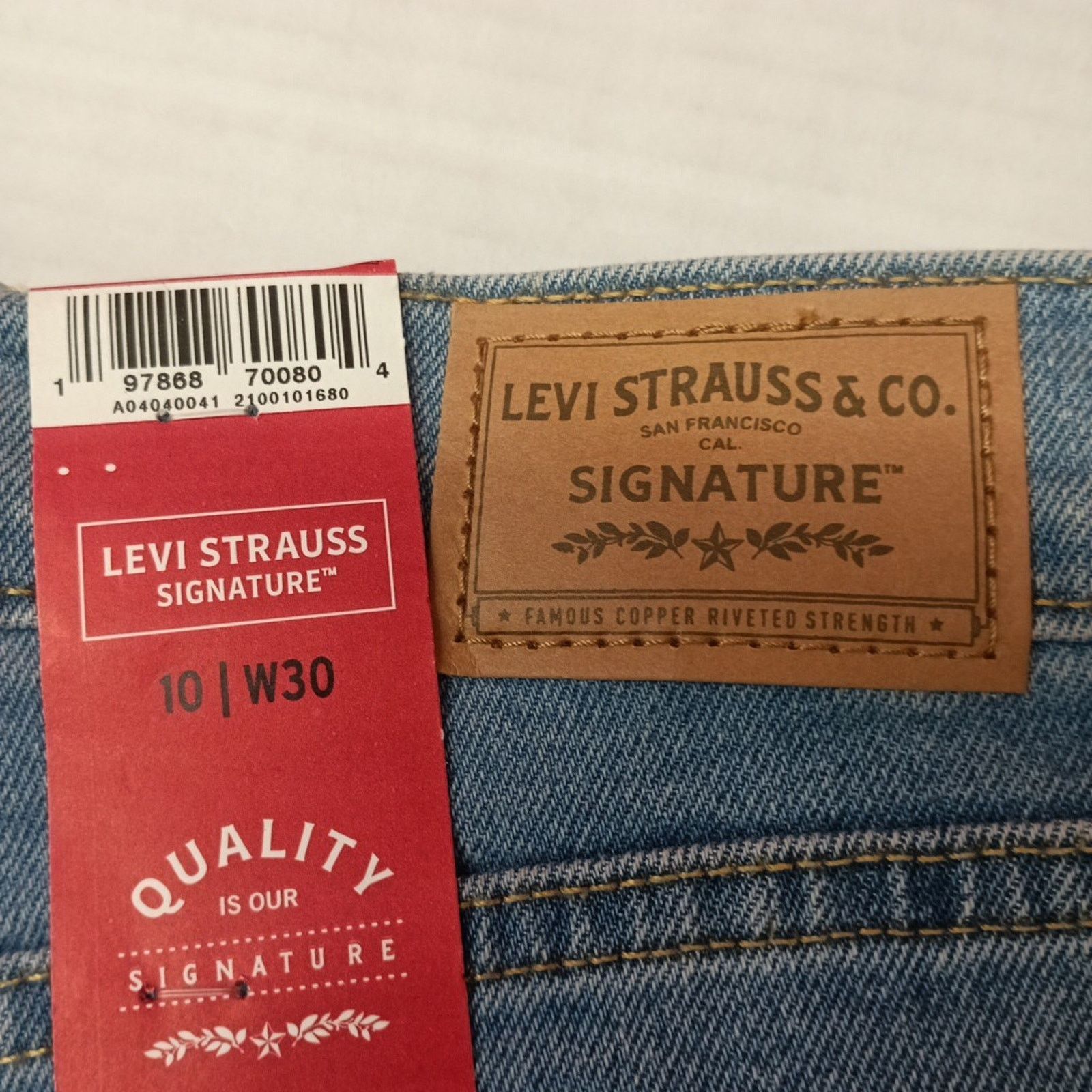 Levi's Levi Strauss Women’s Straight Jeans 10 30x27 Blue High Rise Size 32" / US 10 / IT 46 - 2 Thumbnail