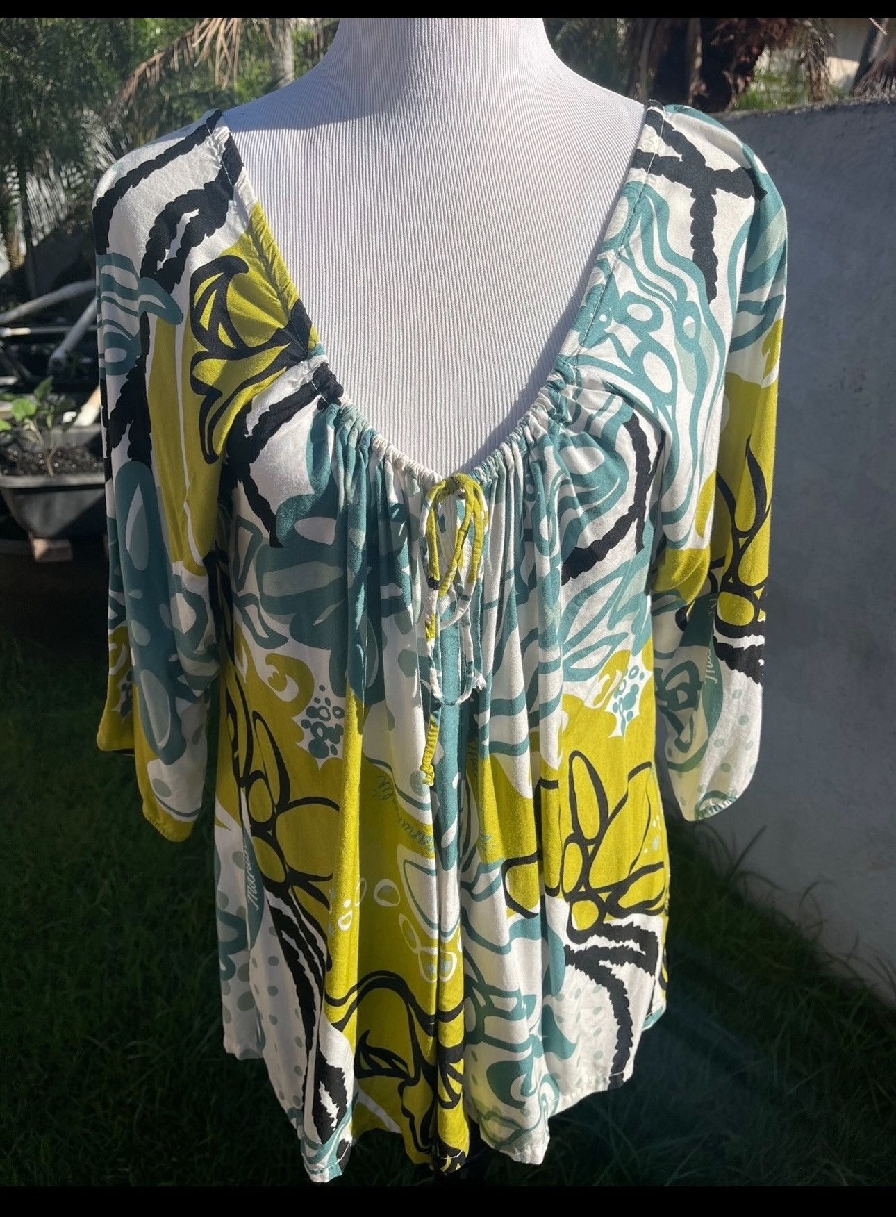 Other Manuhealii Top Blouse Hawaiian Print Women's L Multicolored Size L / US 10 / IT 46 - 1 Thumbnail