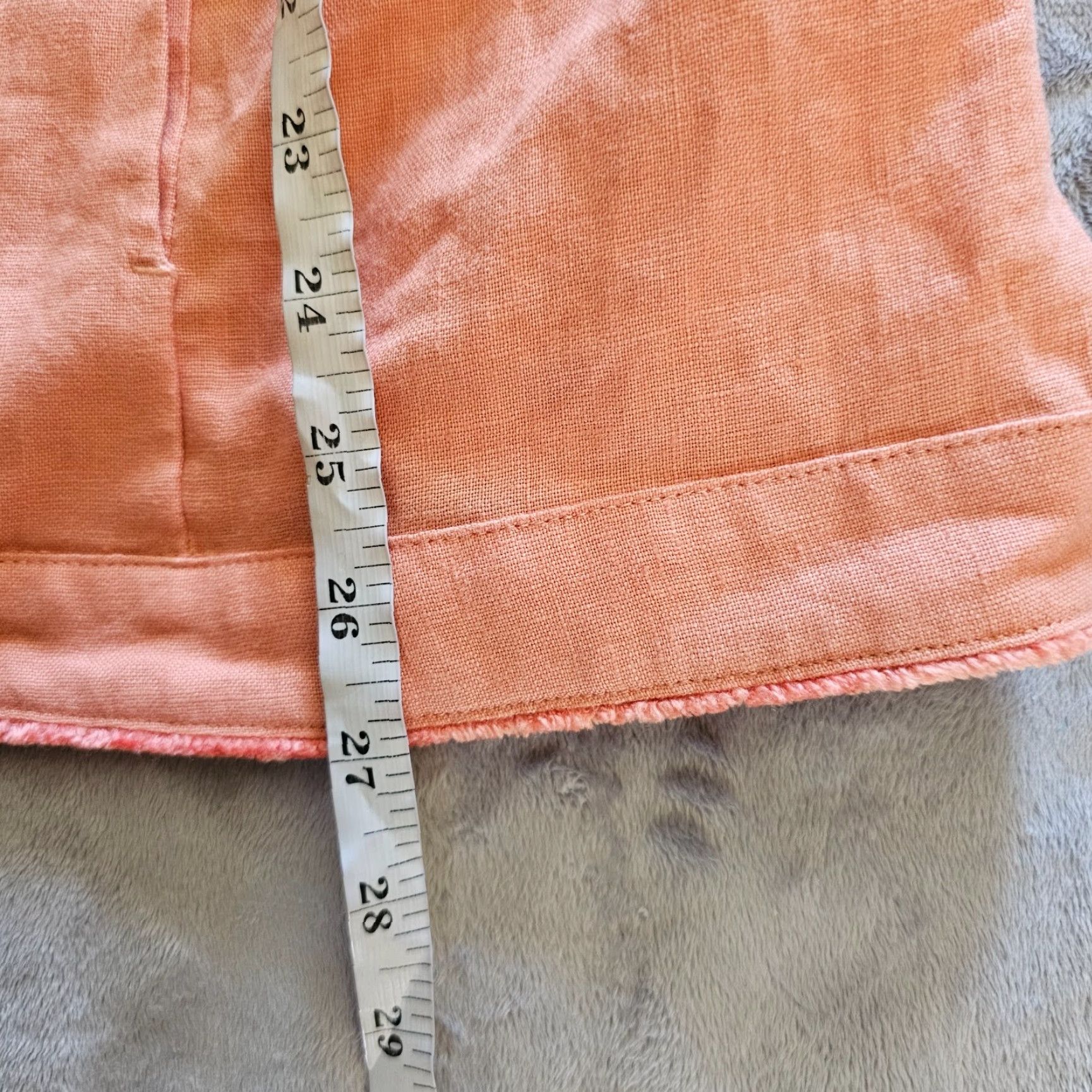 Vintage Chicos Jacket Top 3 Women XL Orange Linen Round Neck 3/4 Sleeve Button Lagenlook Size XL / US 12-14 / IT 48-50 - 7 Thumbnail