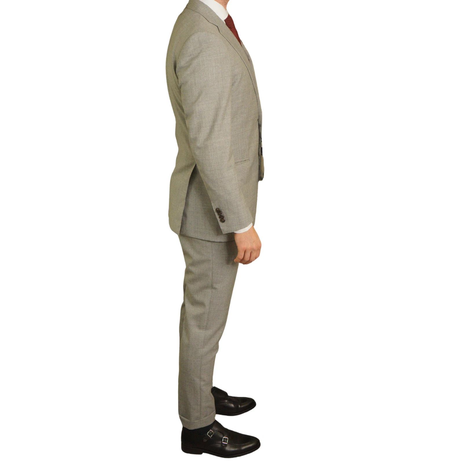 Suitsupply Men Suitsupply Suit Lazio Single Breasted Grey Wool US38 Size 38R - 2 Thumbnail