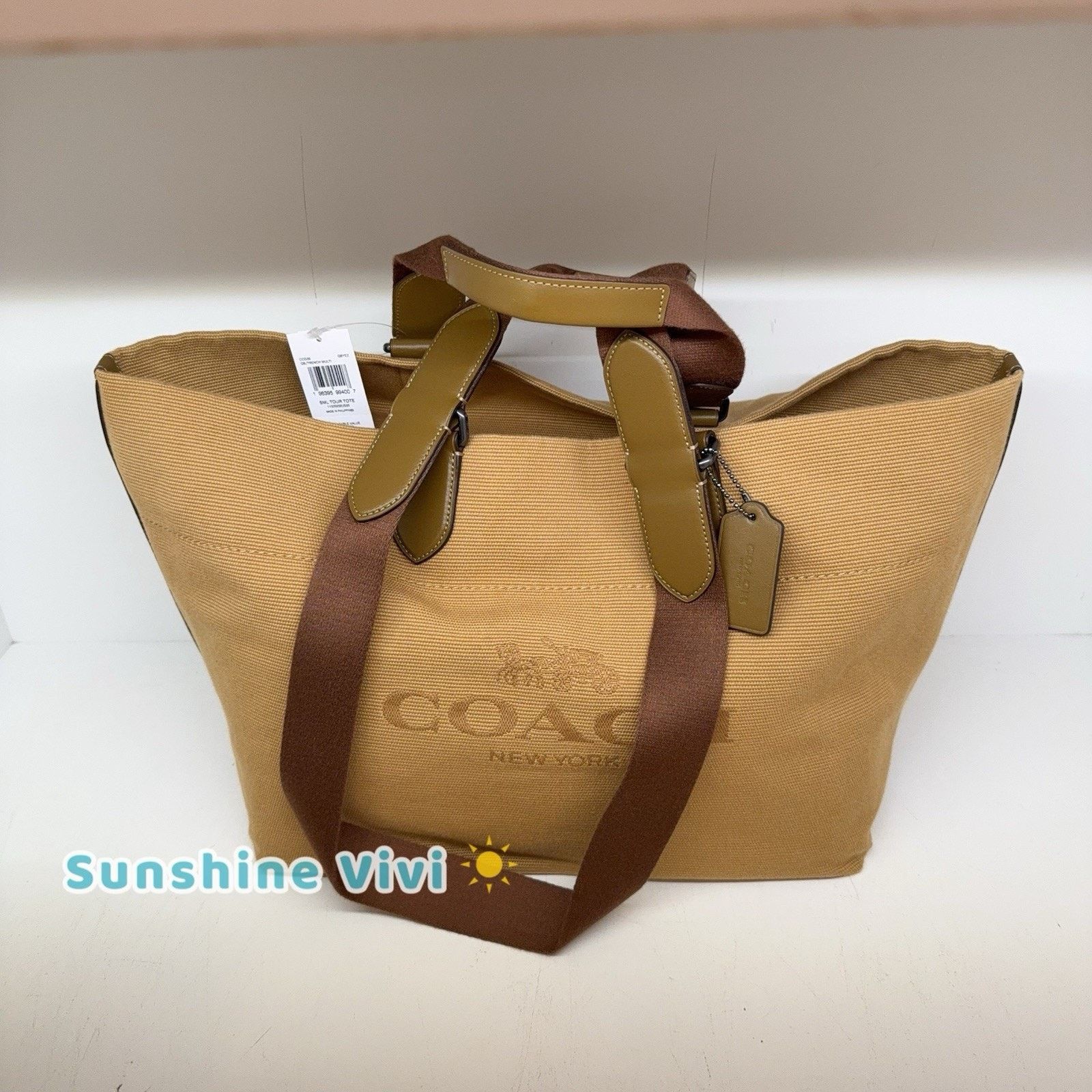 Coach NWT Coach Small Tour Tote Bag CCG39 Gunmetal leather Size ONE SIZE - 1 Thumbnail