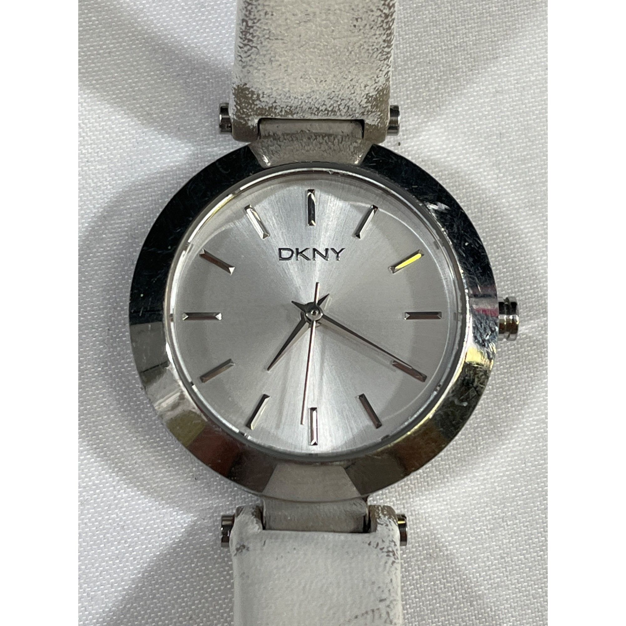 DKNY DKNY NY 2403 Women's White Watch With Genuine Leather Band S Size ONE SIZE - 2 Thumbnail