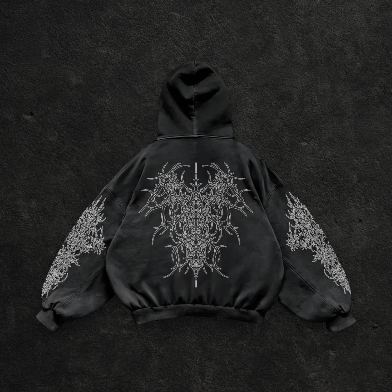 Vintage Y2k Vintage Harajuku Gothic Hoodie Size US L / EU 52-54 / 3 - 1 Thumbnail