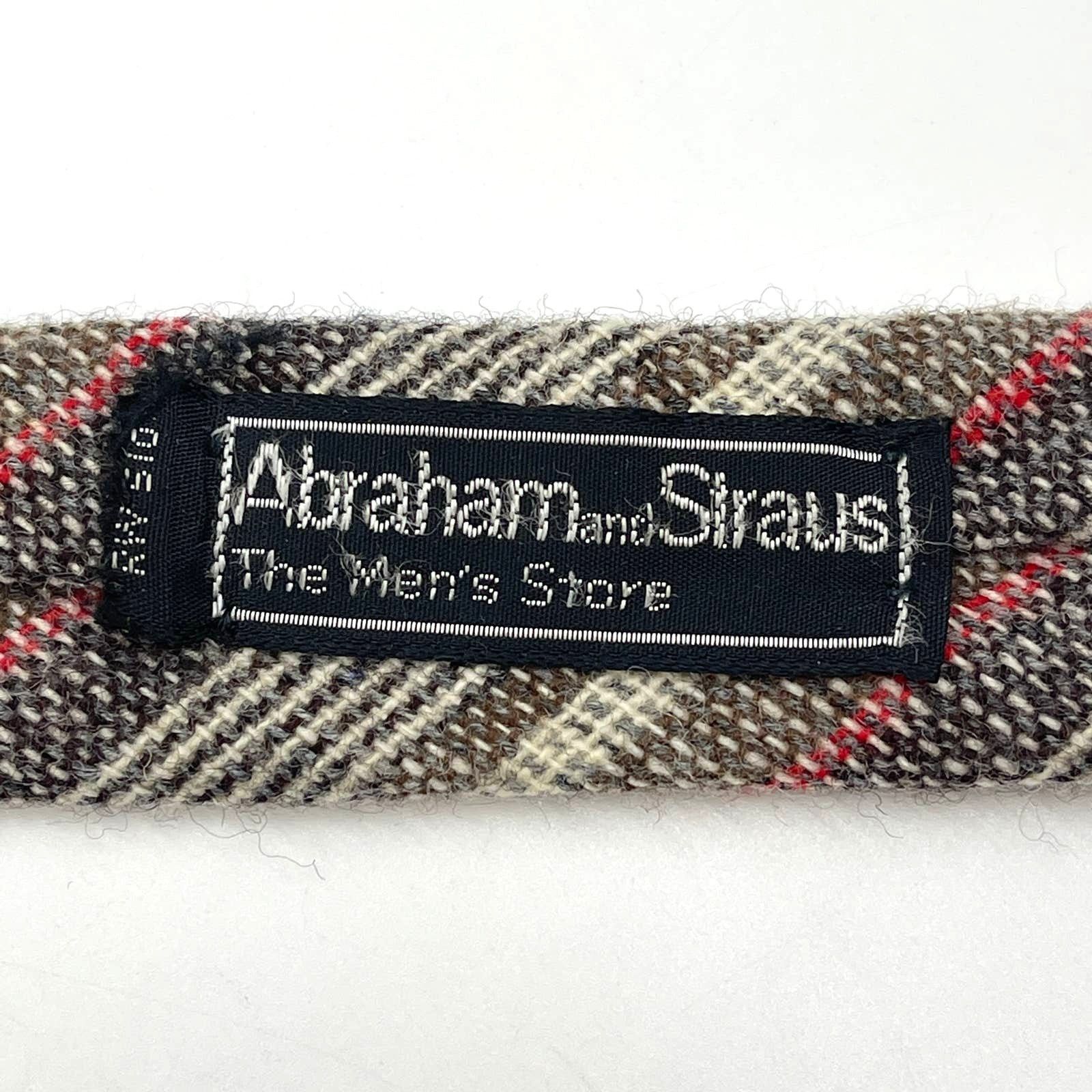 Austin Reed × Vintage Austin Reed Regent Street Wool Stripe Tie Vintage Brown Red Size ONE SIZE - 6 Thumbnail