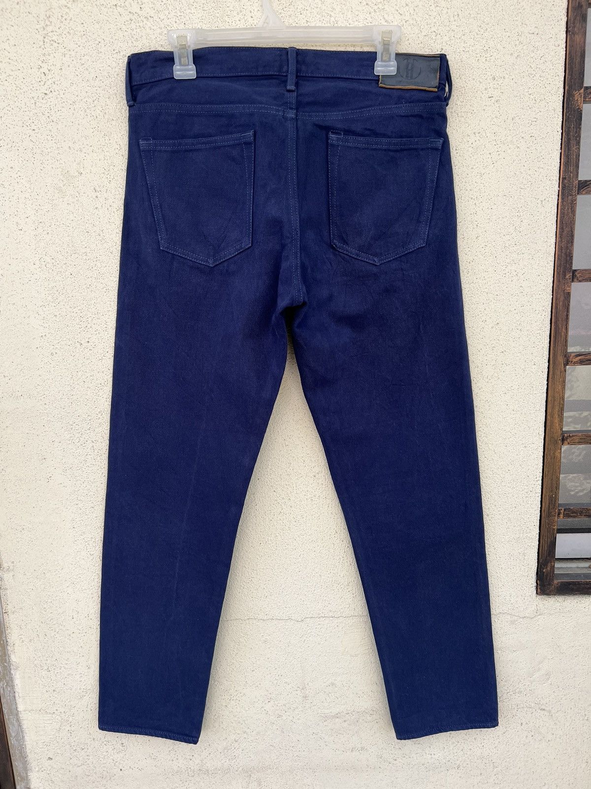 Japan Blue Japan Blue JB0625 Leather Patch Indigo Denim Slim Jeans Size US 31 - 14 Thumbnail