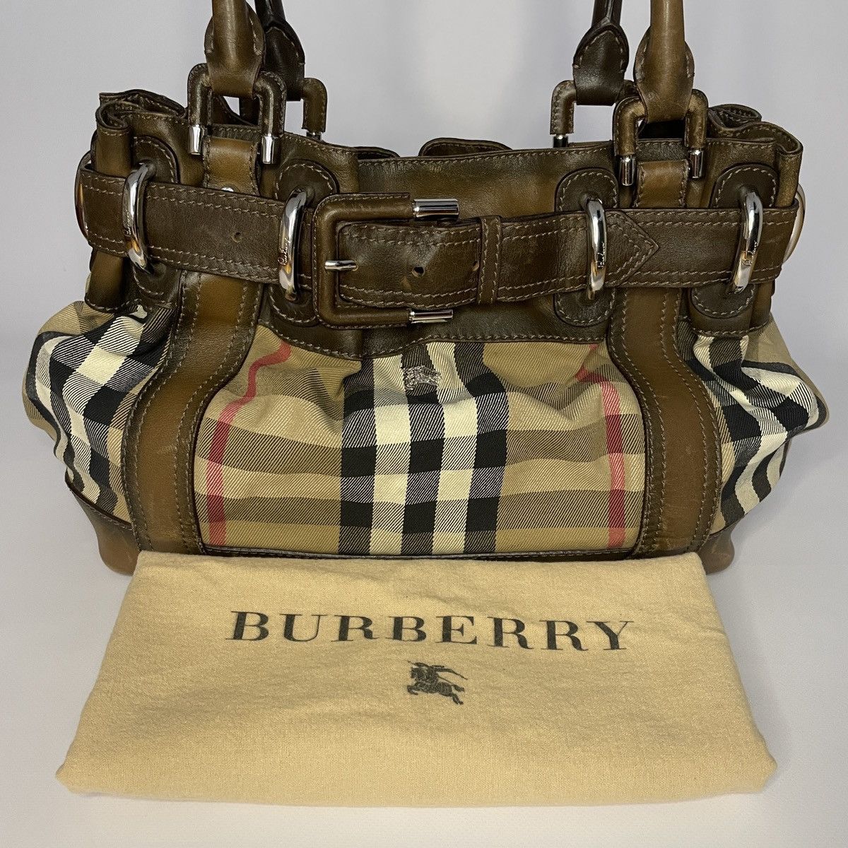 Burberry Burberry Beaton House Check Satchel Bag Size ONE SIZE - 2 Thumbnail