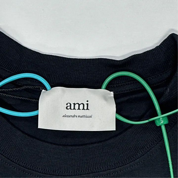 AMI AMIPARIS Black Cotton Short Sleeve T-Shirt -2507 Size US XXL / EU 58 / 5 - 3 Thumbnail