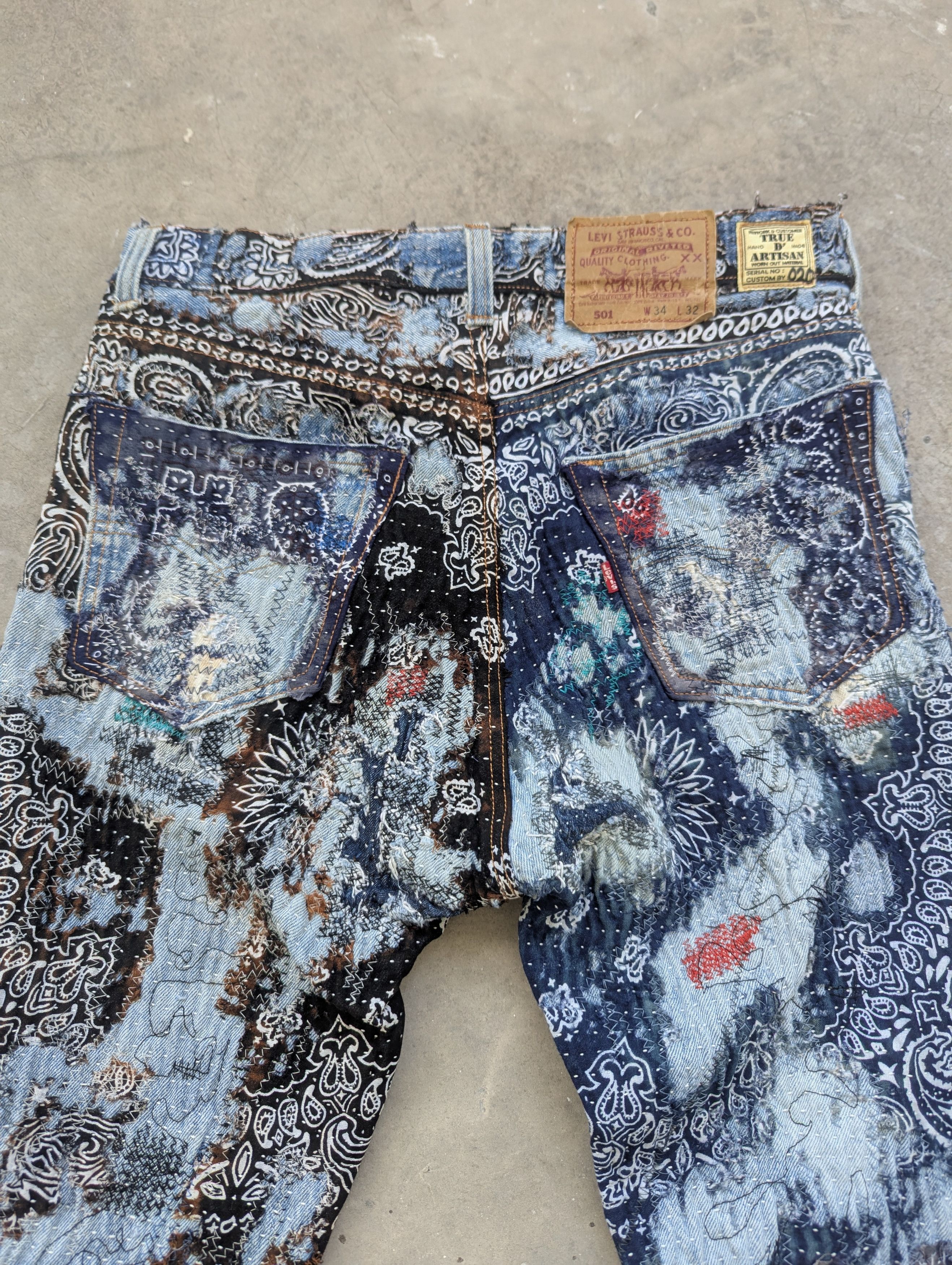 Levi's VintageVintage Levis 501 Inspired Proleta Re Art Custom Made Size US 31 - 14 Thumbnail