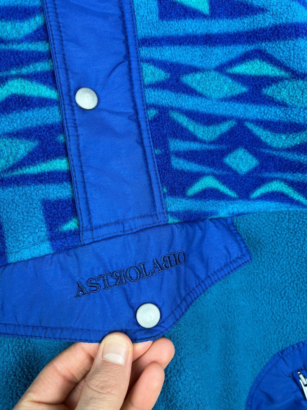Vintage 90's Astrolabio Abstract Ski Snowboard Fleece Sweater Size US L / EU 52-54 / 3 - 4 Thumbnail