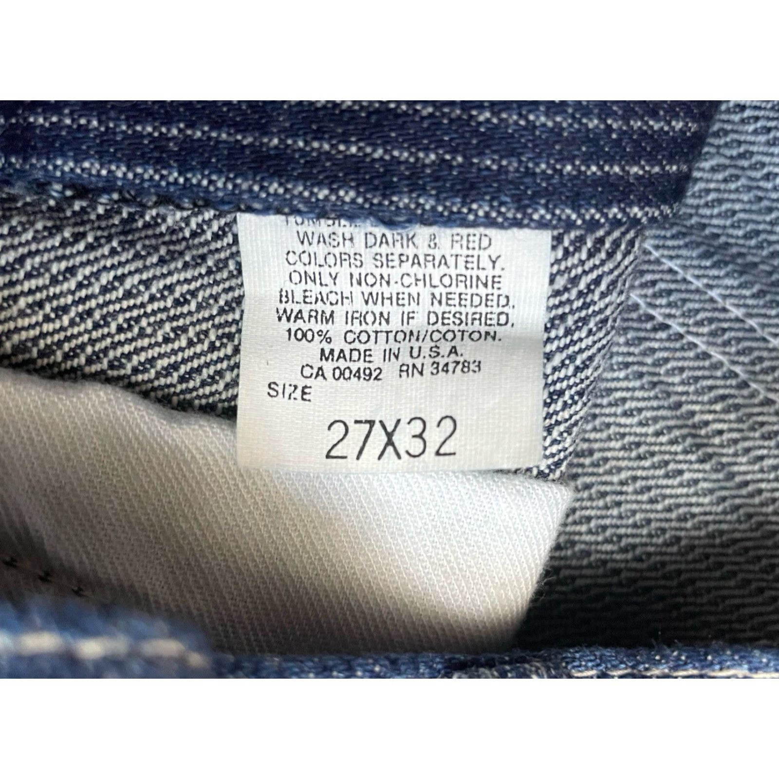 Lee VINTAGE Lee Railroad Stripe Jeans Straight Size 27x32 NWT USA Men Regular 100% Cotton Dark Blue Jeans Size US 27 - 6 Thumbnail