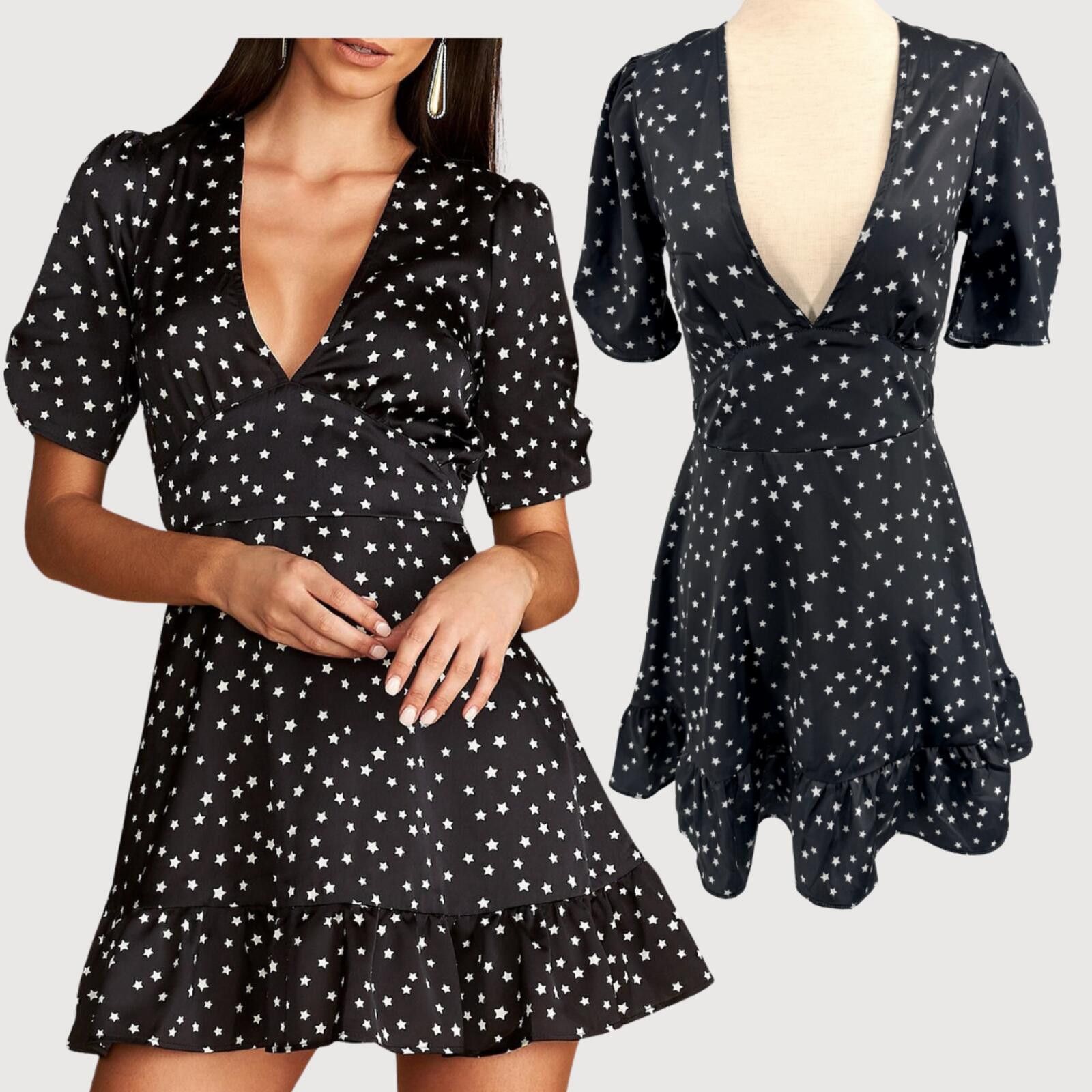 Lioness Lioness Hermoso Stars Mini Dress NWT Black S Size S / US 4 / IT 40 - 1 Thumbnail