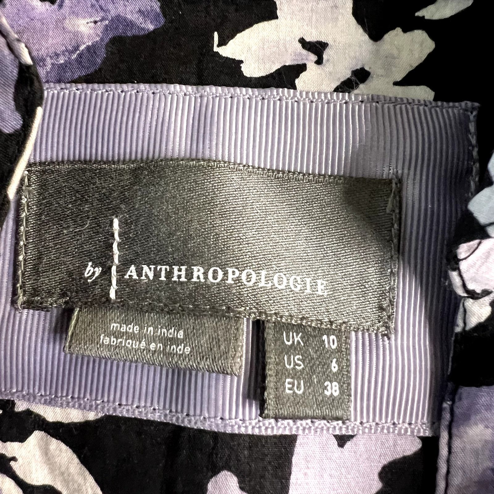 Anthropologie Anthropologie Purple Black Floral Corset dress Size S / US 4 / IT 40 - 7 Thumbnail