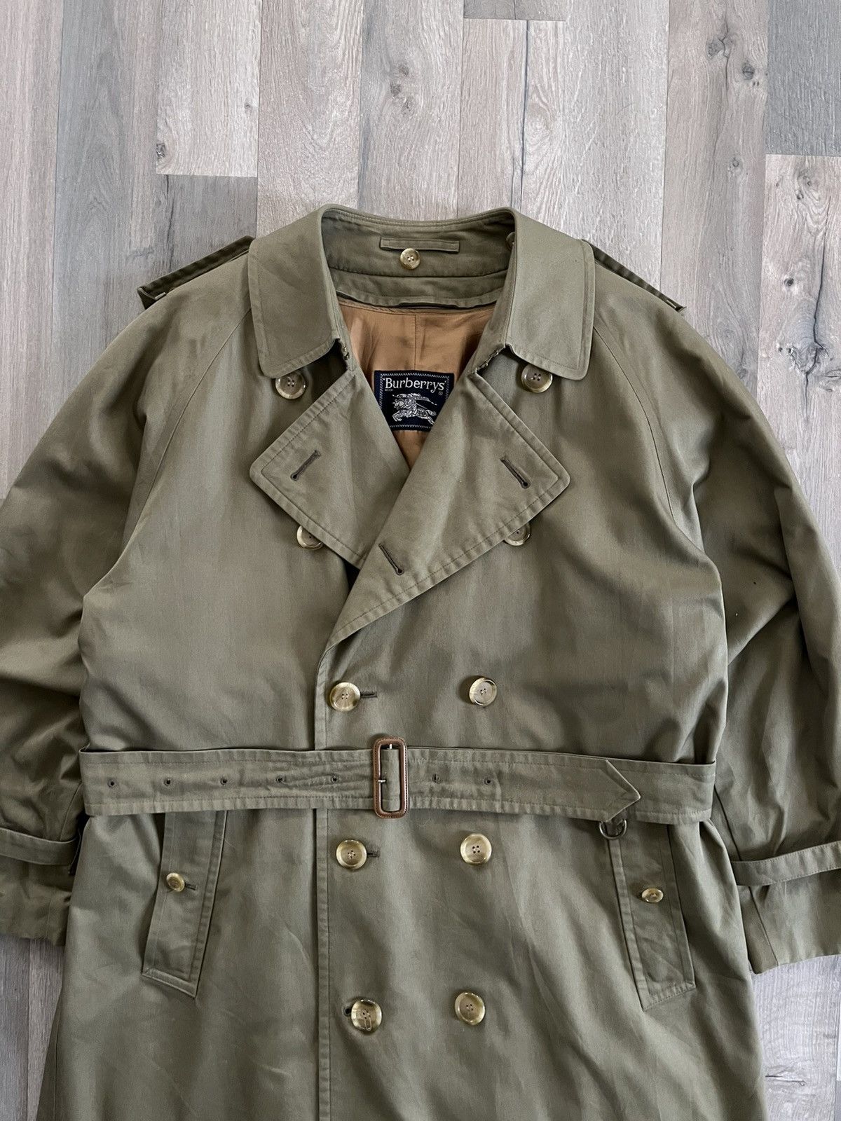 Burberry Vintage Burberry Lined Double Breasted Trench Coat Size US L / EU 52-54 / 3 - 4 Thumbnail