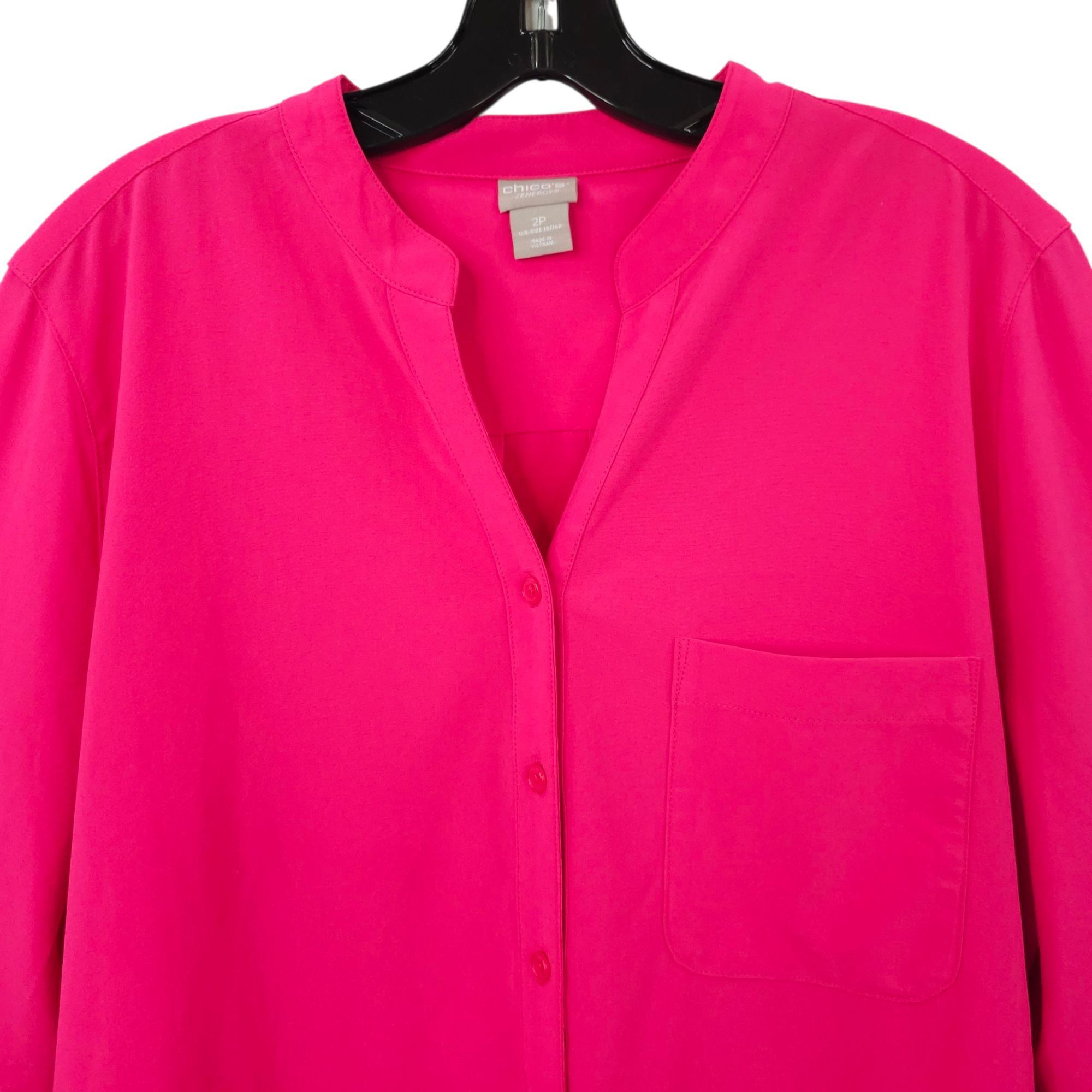 Chicos Chicos Zenergy Neema Button Front Shirt Womens 2P US 12/14 P Size XL / US 12-14 / IT 48-50 - 10 Thumbnail