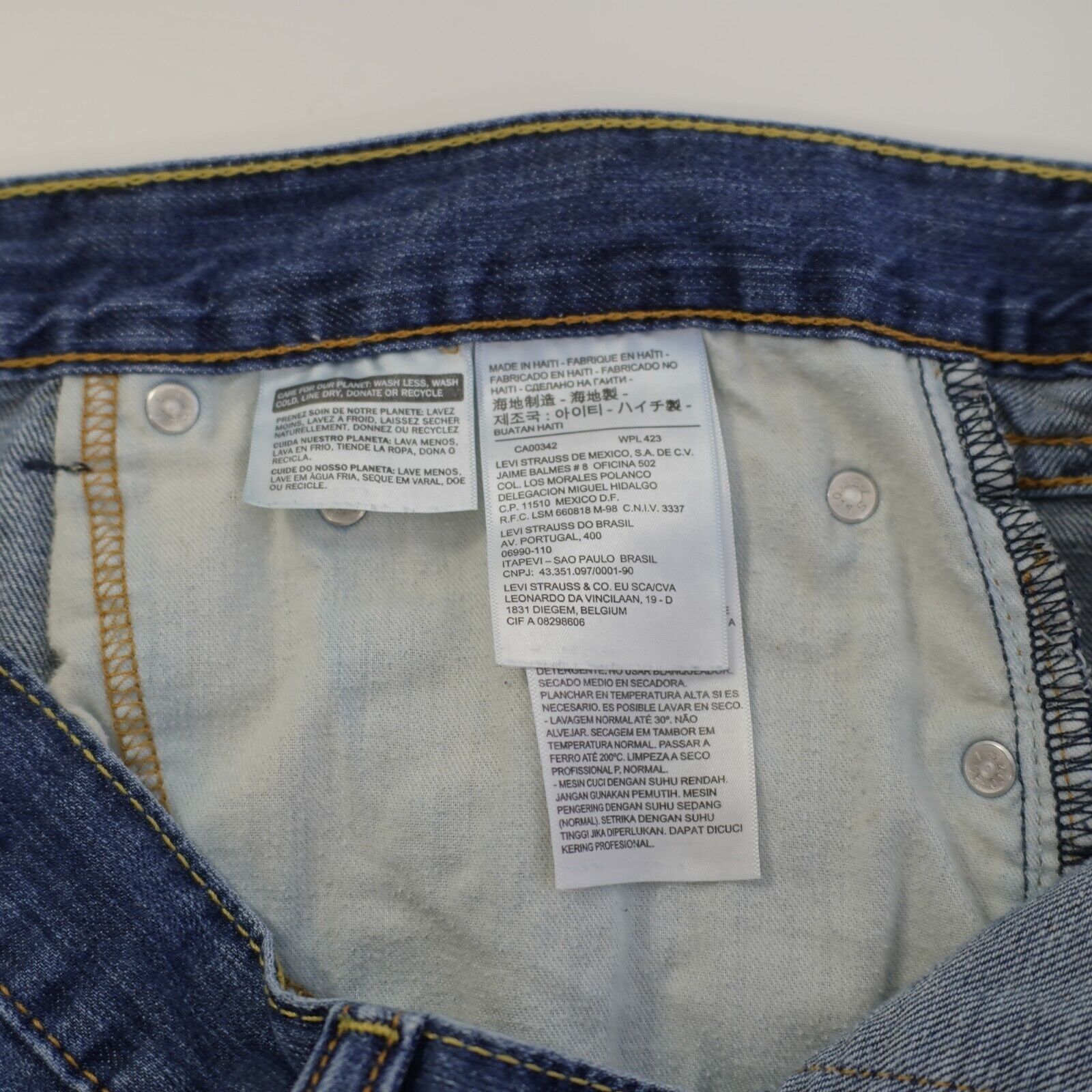 Levi's Levi's 505 Regular Fit Blue Denim Jeans 36/31 Mid Rise Stone Size US 36 / EU 52 - 10 Thumbnail