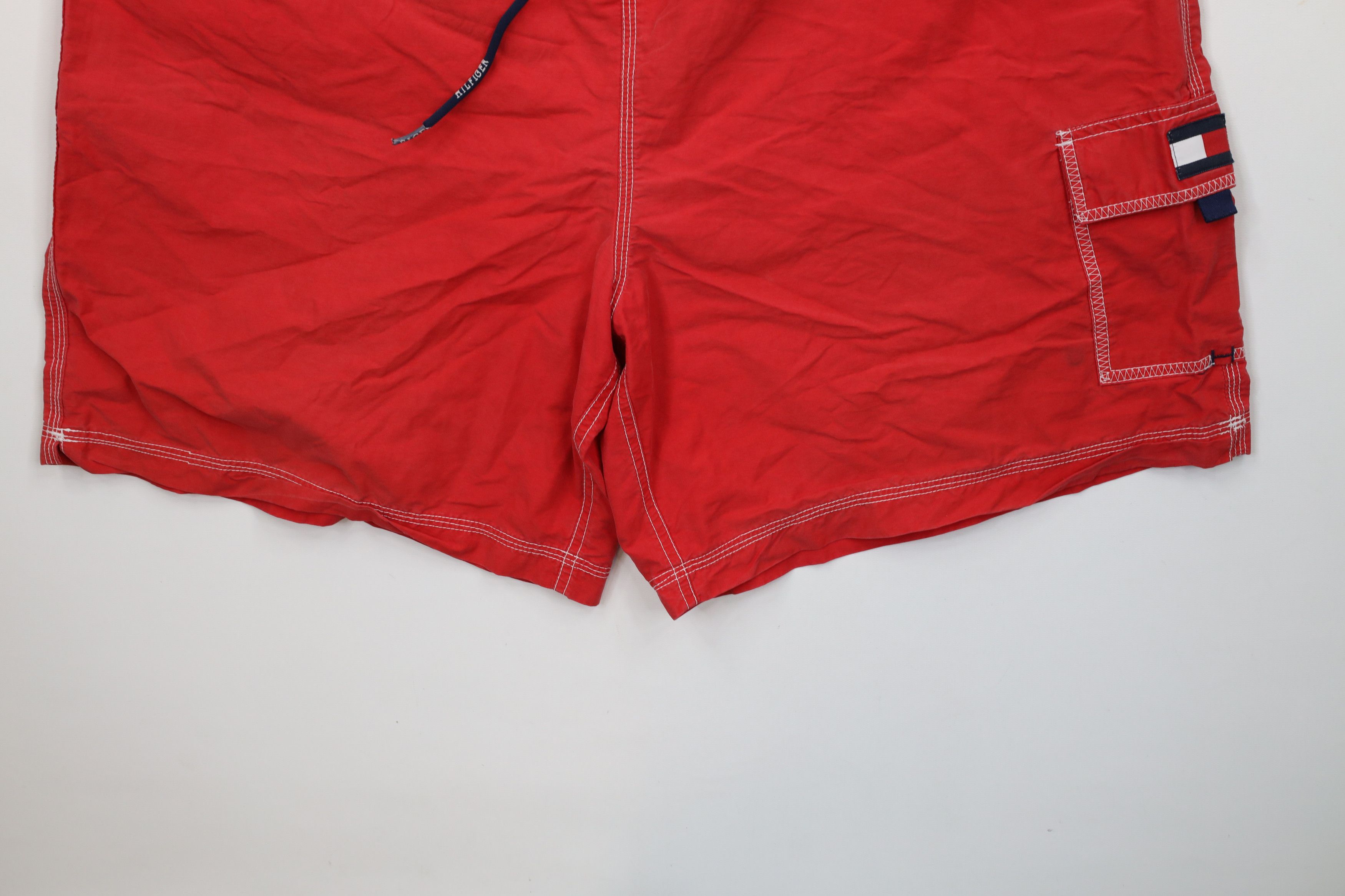 Tommy Hilfiger × Vintage Vintage 90s Tommy Hilfiger Big Logo Lined Shorts Swim Trunks Size US 36 / EU 52 - 4 Thumbnail