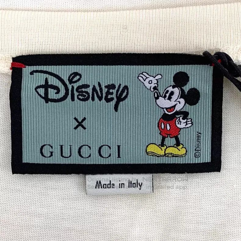Gucci Gucci Beige Mickey Mouse Letter Print Cotton Round-neck Sh Size US XS / EU 42 / 0 - 6 Thumbnail