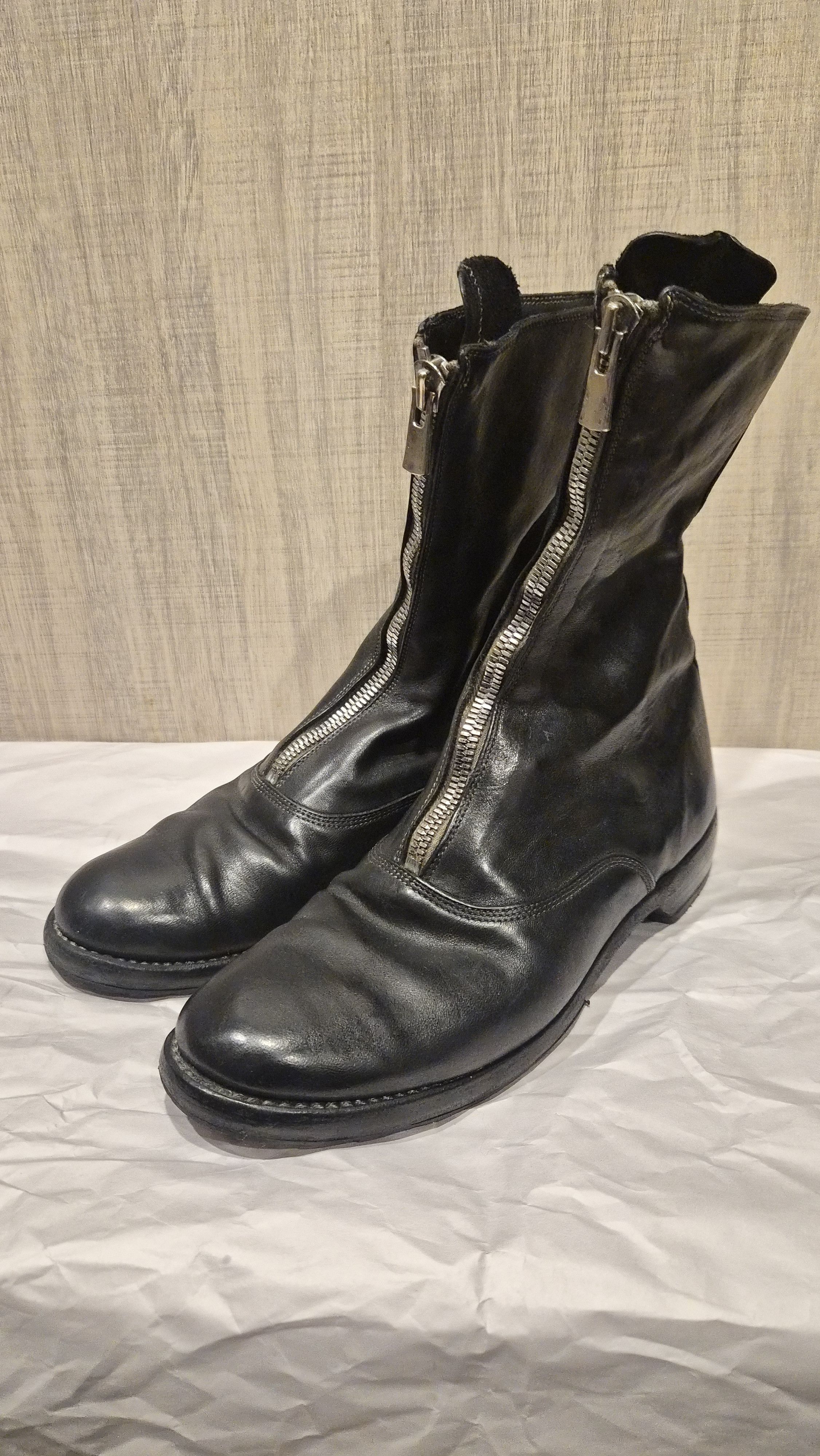 Guidi Guidi 986X Black Size 40 Back Zip Boots Horse Full Grain