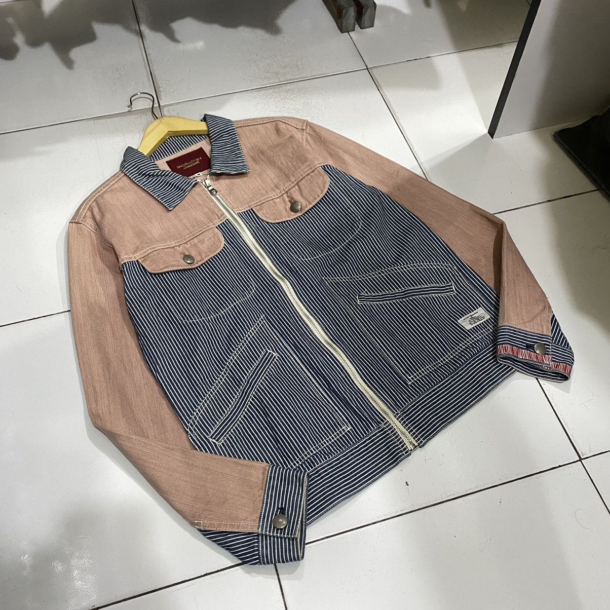 image of Designer Manifest Creative Hickory Jacket in Hickory Stripe, Men's (Size Medium)