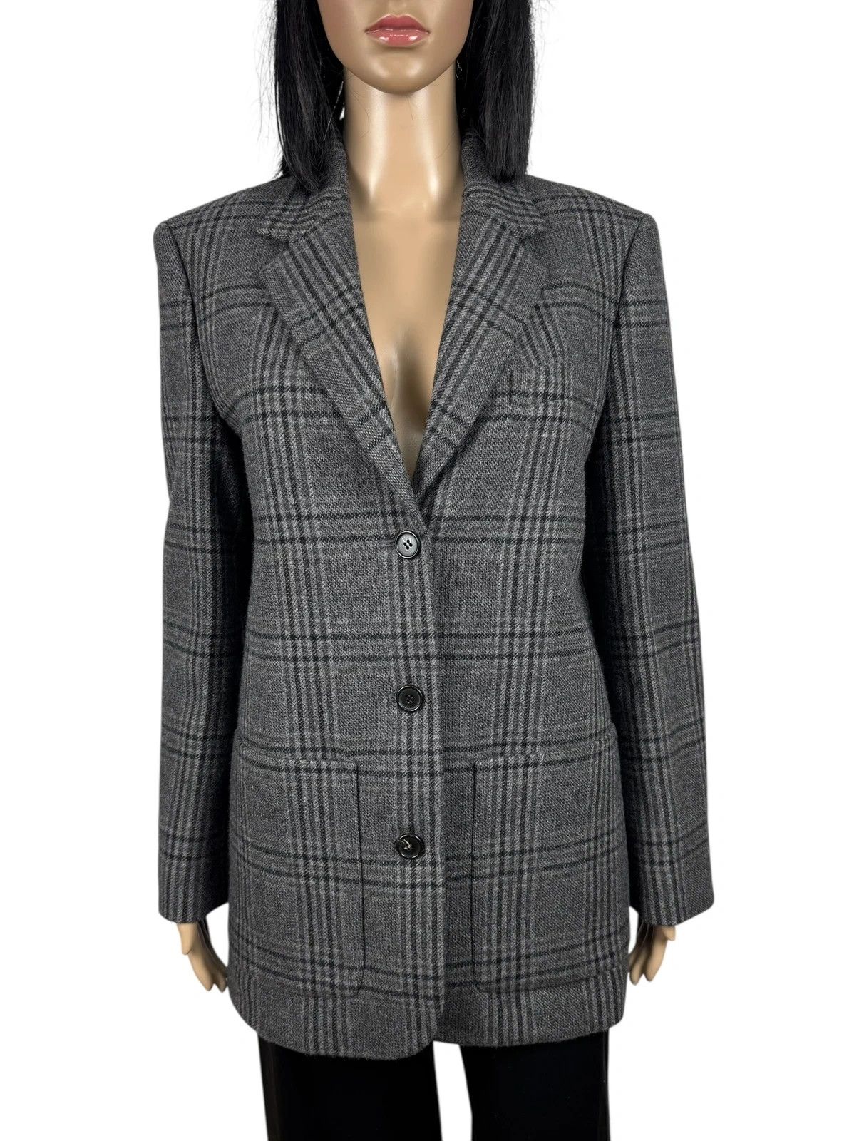 Theory Theory Plaid Wool Nylon Coat size 8 Size M / US 6-8 / IT 42-44 - 2 Thumbnail