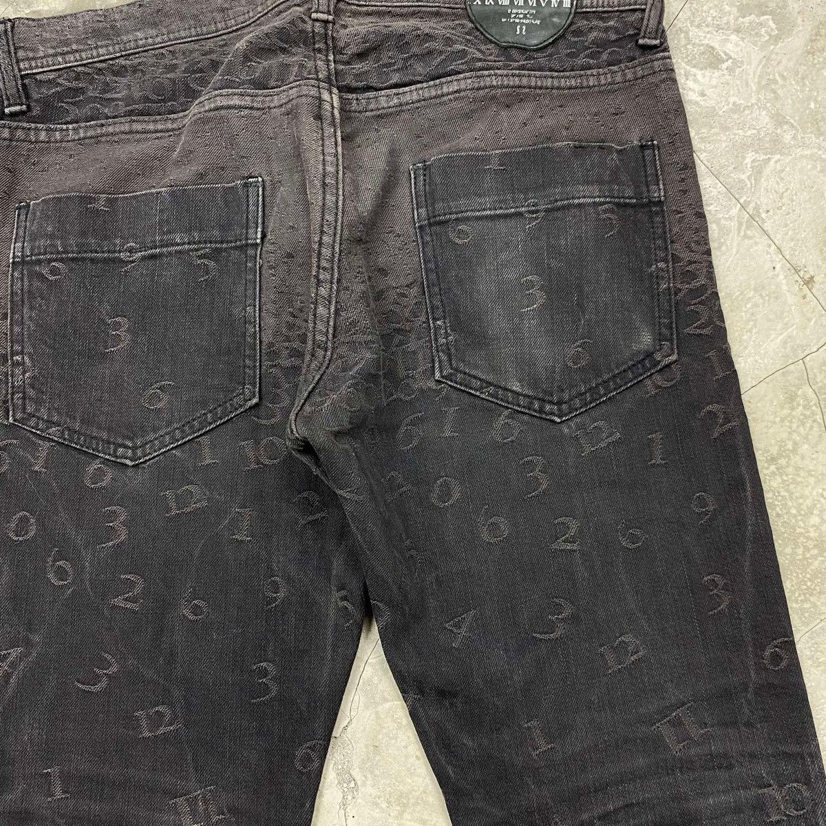 SHAREEF Japan Roman Numerals Sun Faded Jeans Size US 32 / EU 48 - 3 Thumbnail