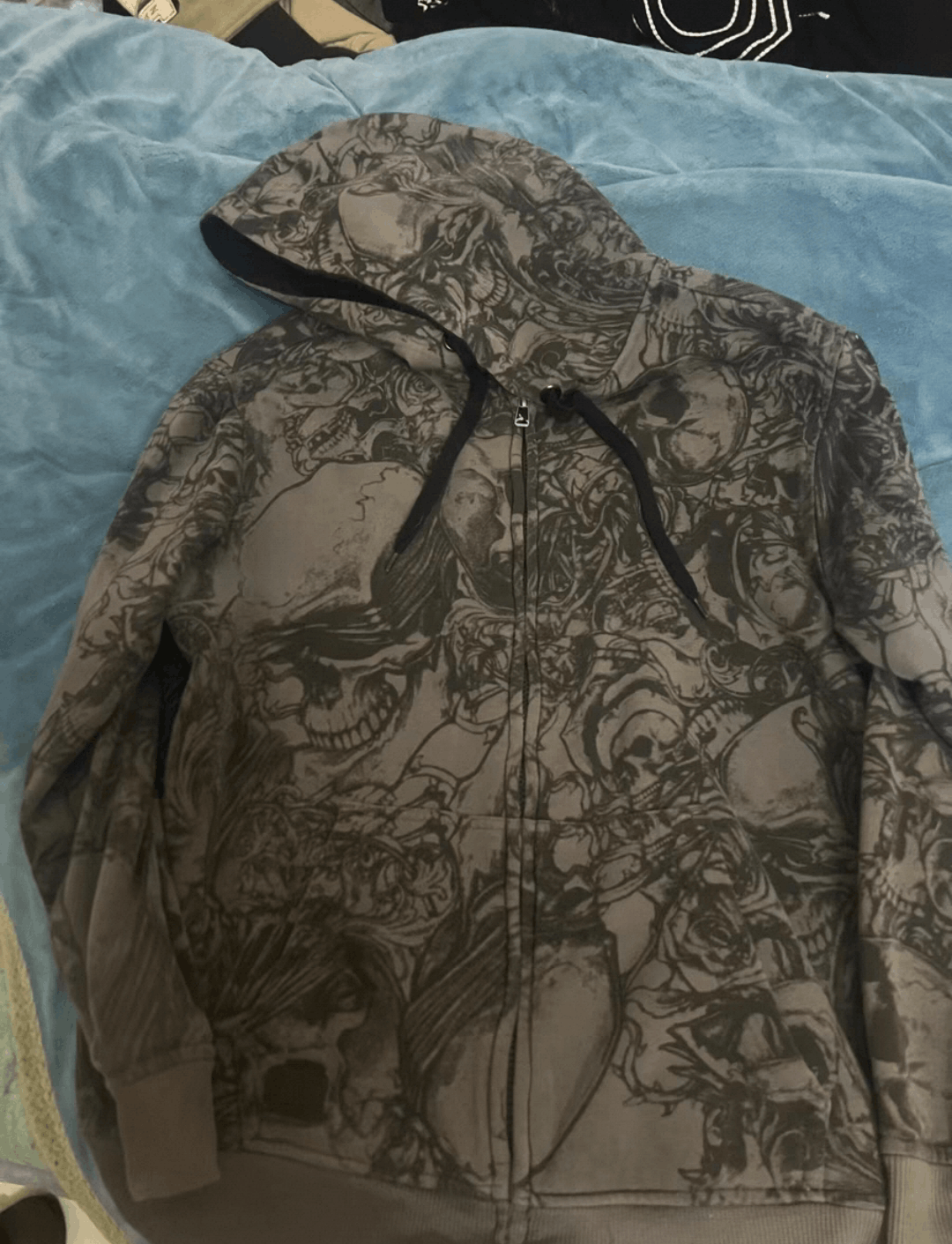 Affliction faded glory affliction skull full print zipup hoodie Size US L / EU 52-54 / 3 - 3 Thumbnail