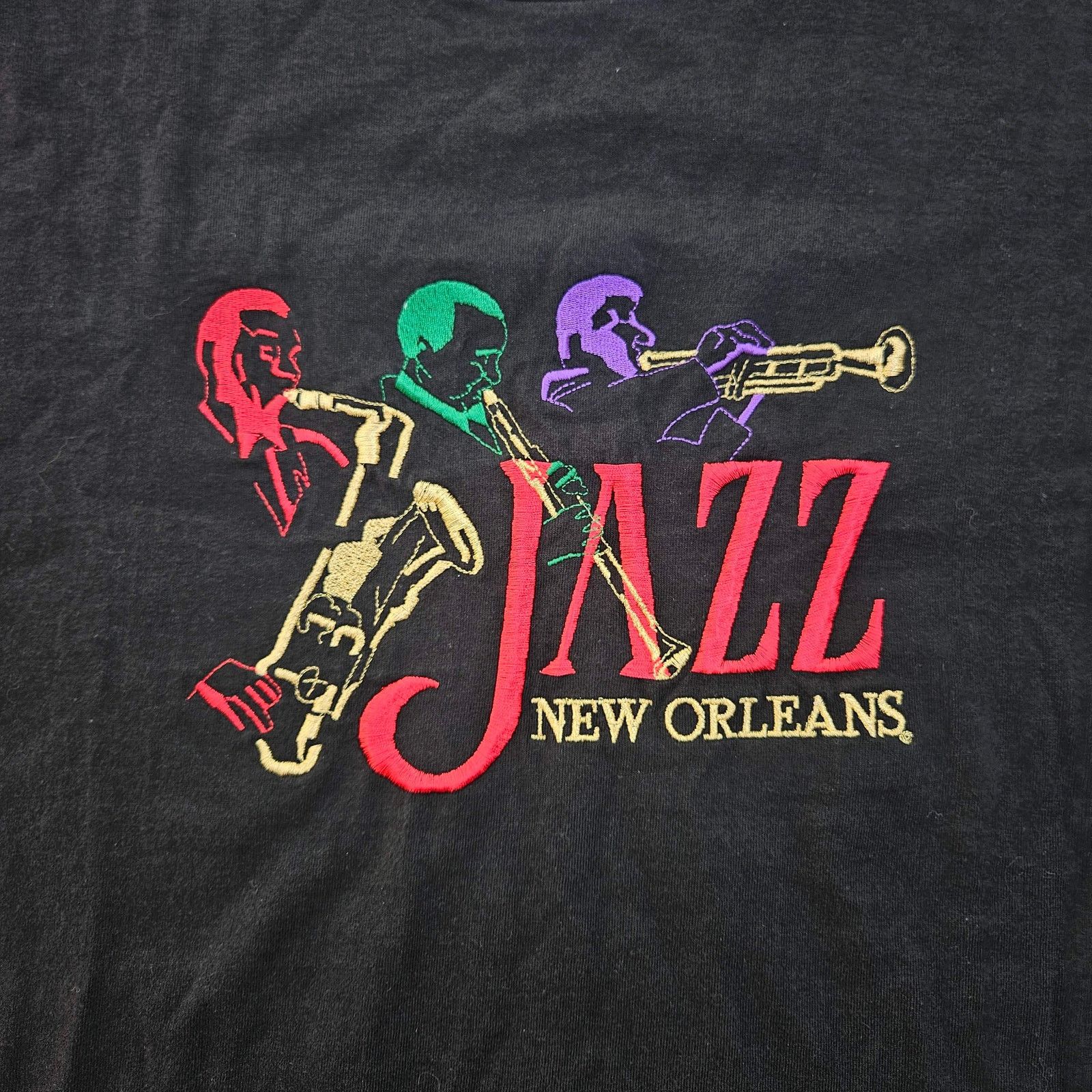 Jerzees Vintage Y2K New Orleans Jazz Men's Large T Shirt Size US L / EU 52-54 / 3 - 2 Thumbnail