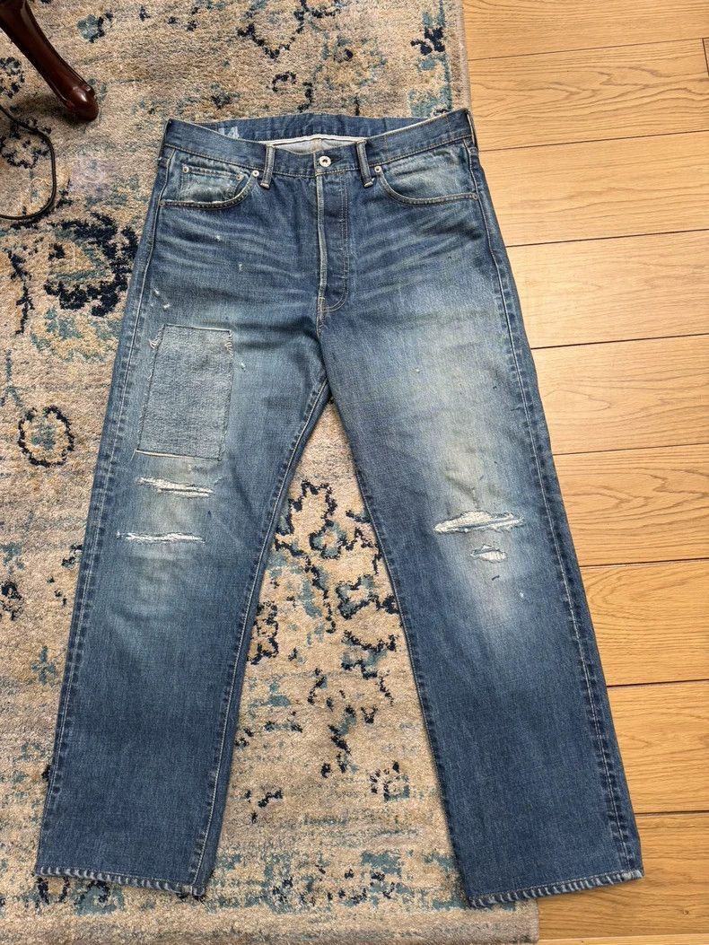 Visvim VISVIM SOCIAL SCULPTURE Wash damaged patch jeans-2506 Size US 36 / EU 52 - 1 Thumbnail