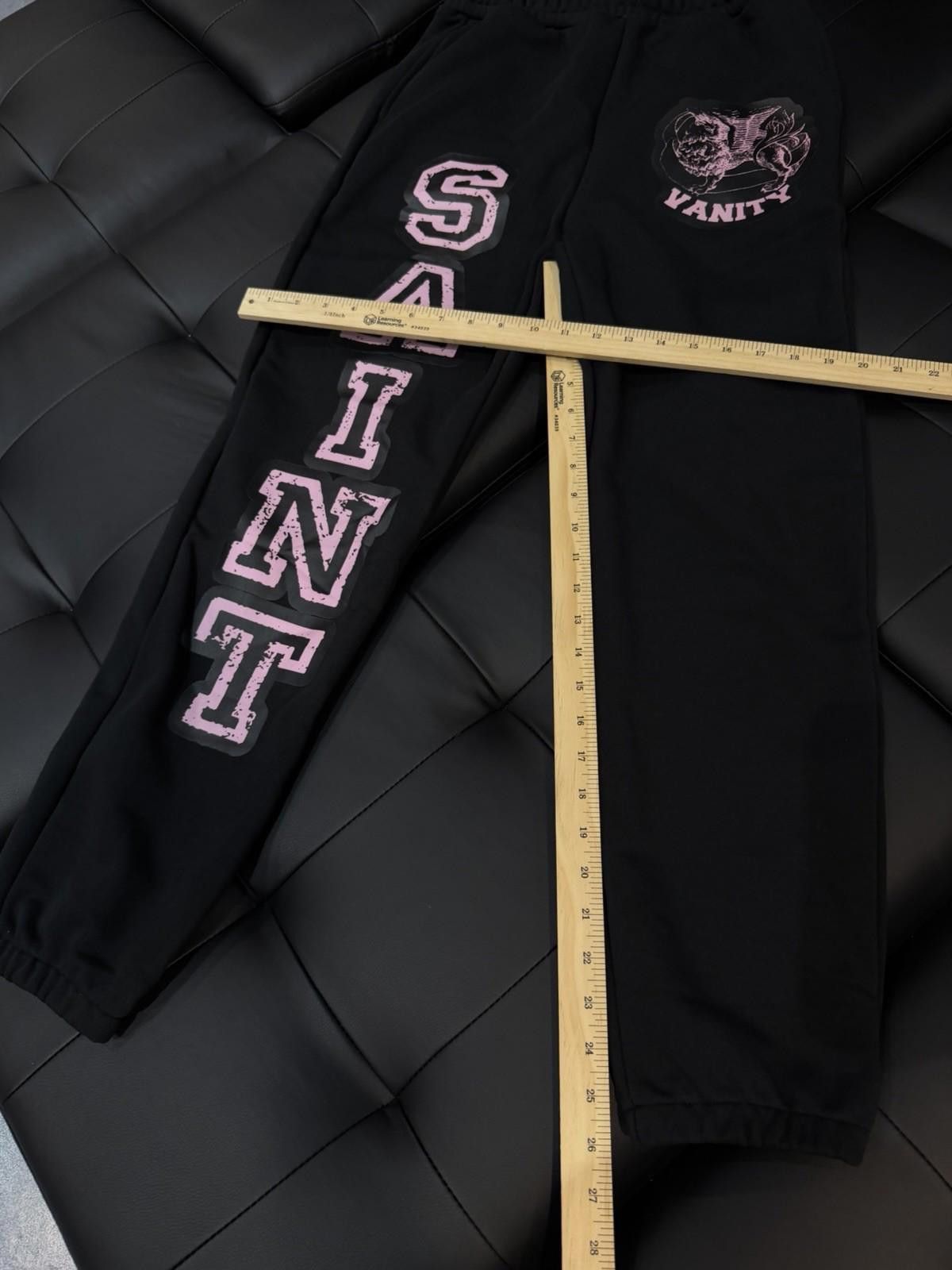 Saint Vanity Size S - Saint Vanity Varsity Sweatpants Black Pink NEW 2025 Size US 30 / EU 46 - 7 Thumbnail