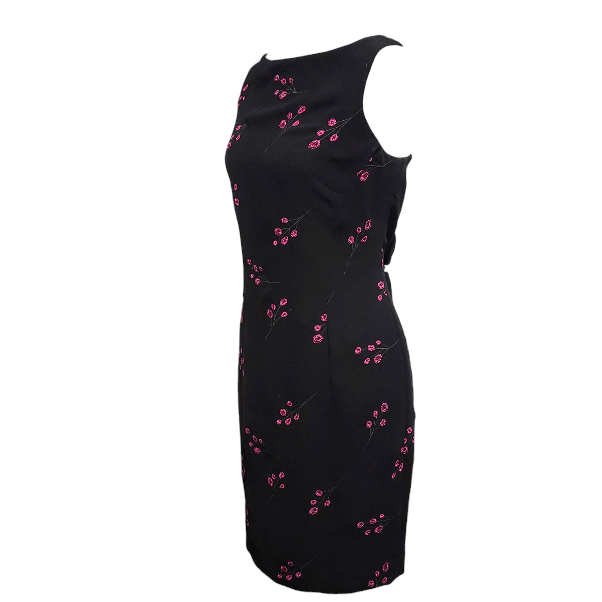 Jones New York Jones New York Little Black Dress Pink Embroidered Flowers Size XL / US 12-14 / IT 48-50 - 6 Thumbnail