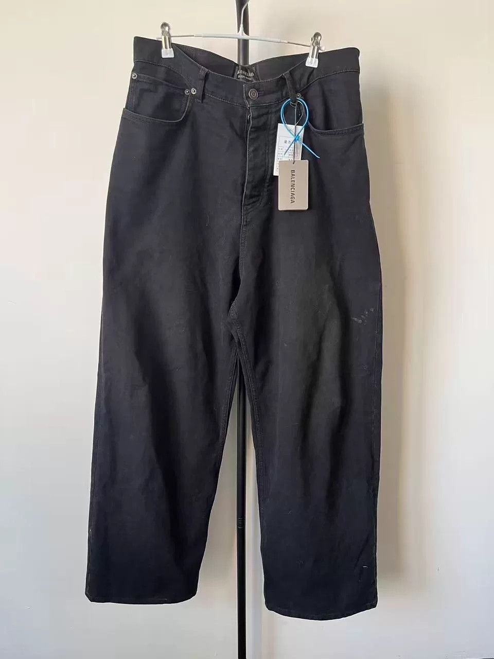 Balenciaga Balenciaga Solid Zip Wide-Leg Jeans Size US 28 / EU 44 - 1 Thumbnail