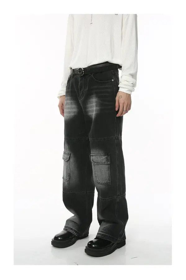 Japanese Brand VIBE Washed loose vintage punk cargo jeans Size US 32 / EU 48 - 2 Thumbnail