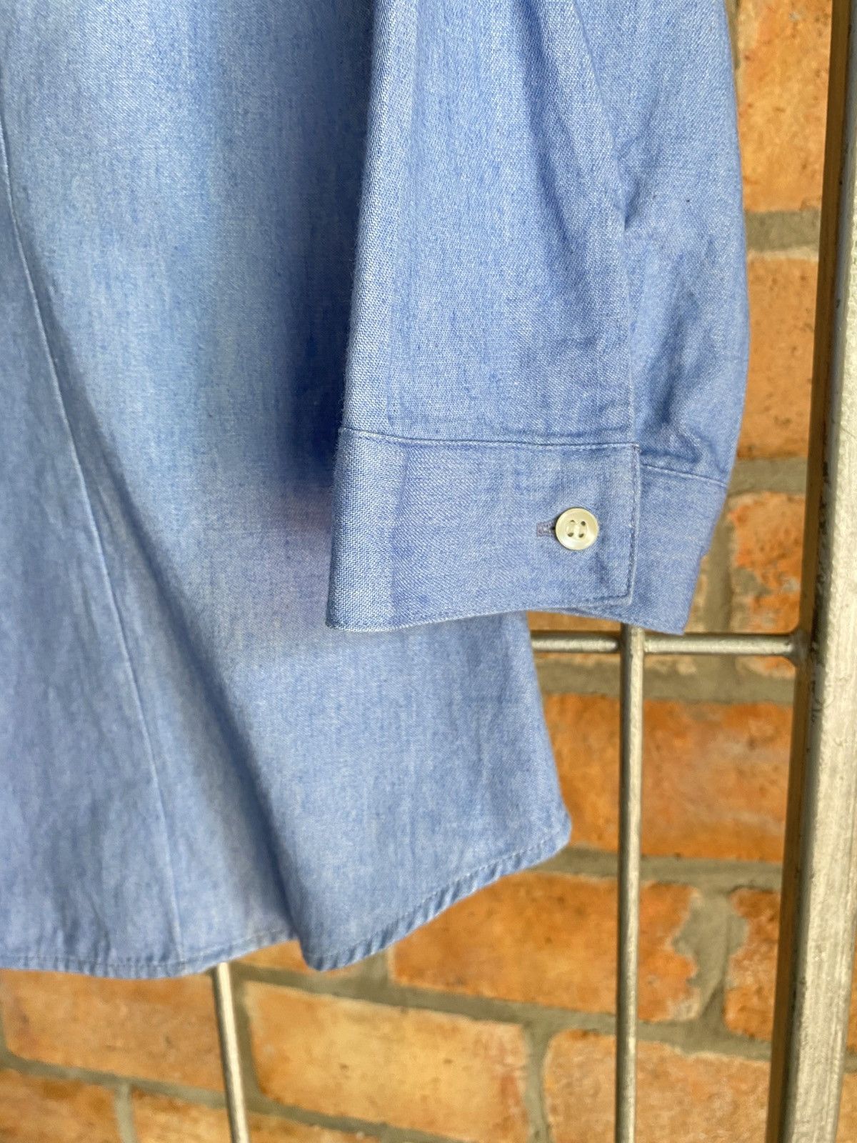 Issey Miyake IM product Soft Blue Denim Shirt Size M / US 6-8 / IT 42-44 - 7 Thumbnail