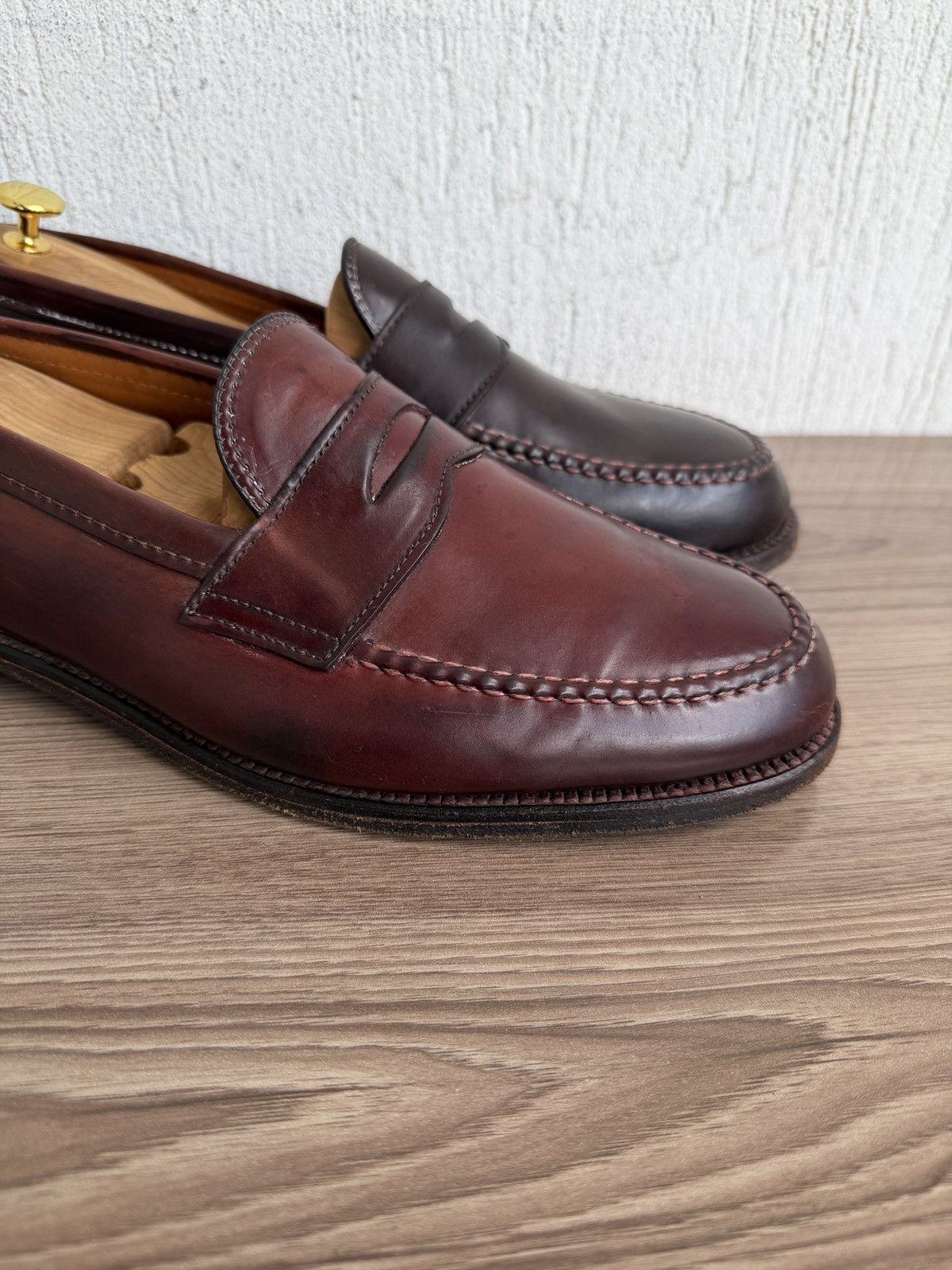 Alden 986 shell cordovan penny loafers Size US 11.5 / EU 44-45 - 4 Thumbnail
