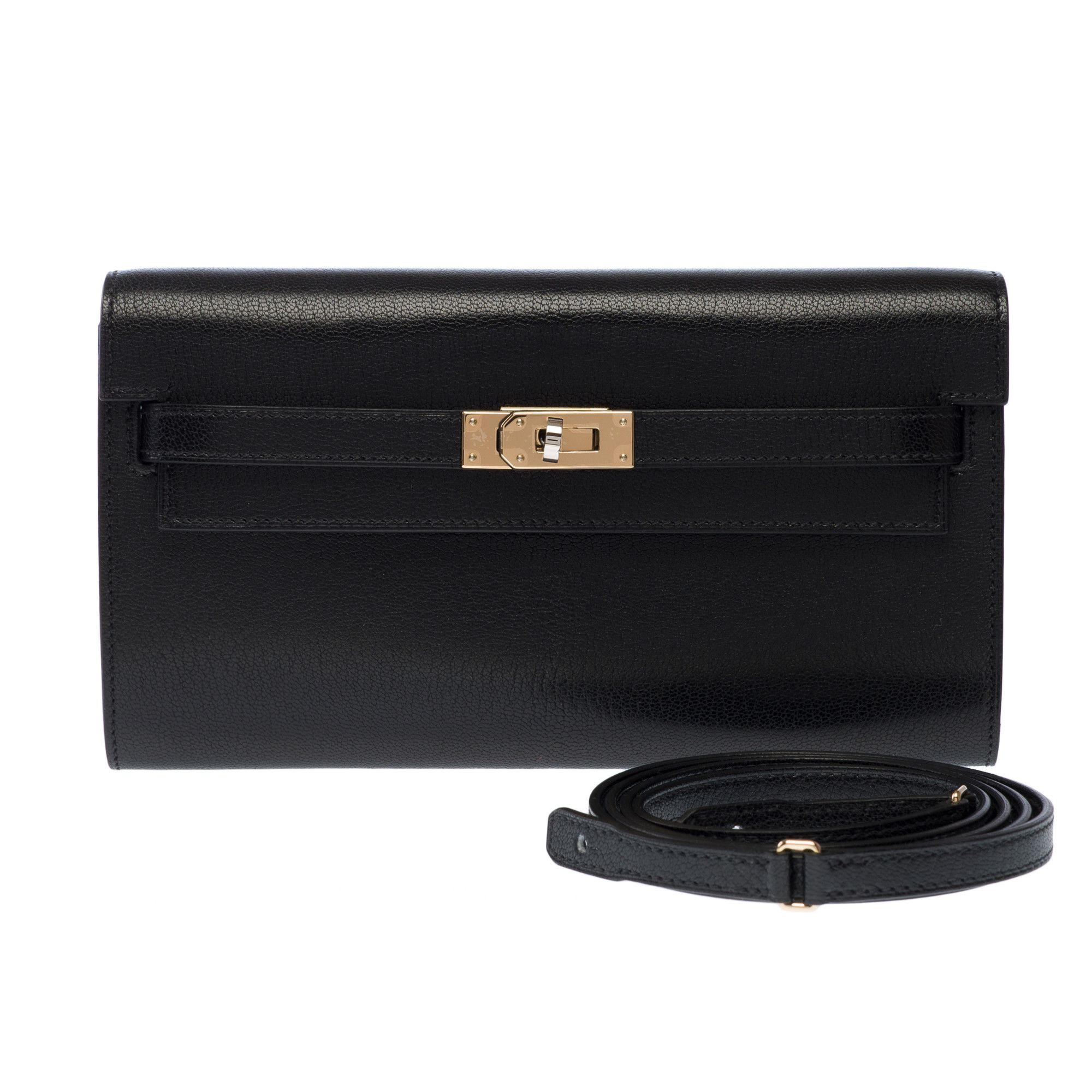 Hermes HERMES Kelly to go in Black Leather Size ONE SIZE - 3 Thumbnail