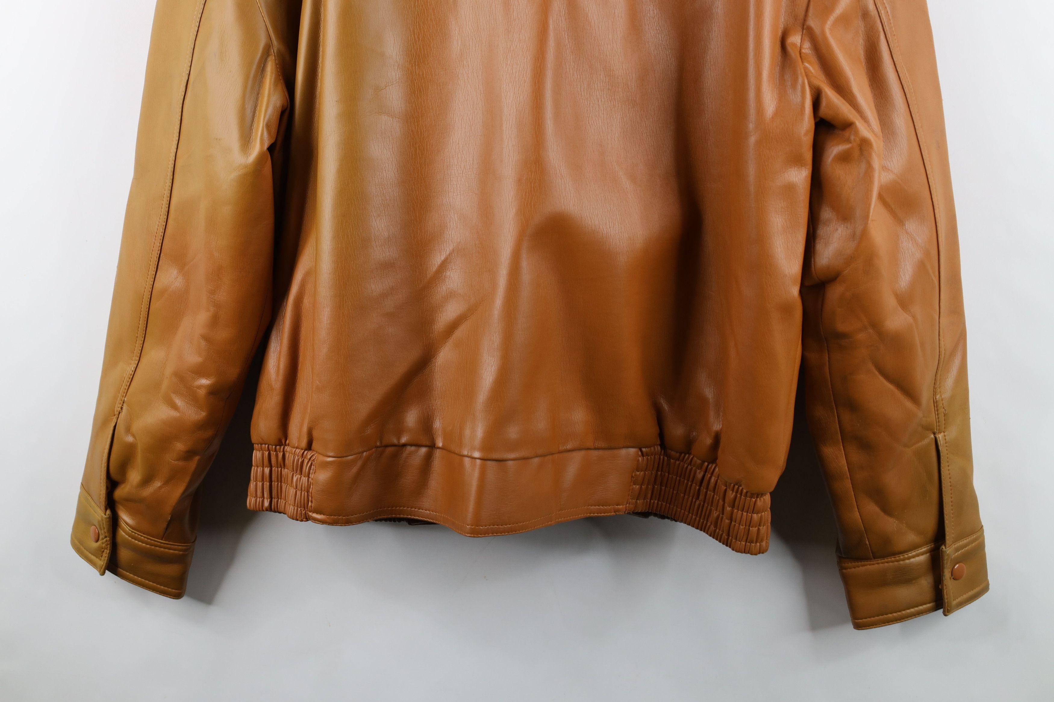 Vintage Vintage 70s Streetwear Faux Leather Flight Bomber Jacket Size US L / EU 52-54 / 3 - 16 Thumbnail