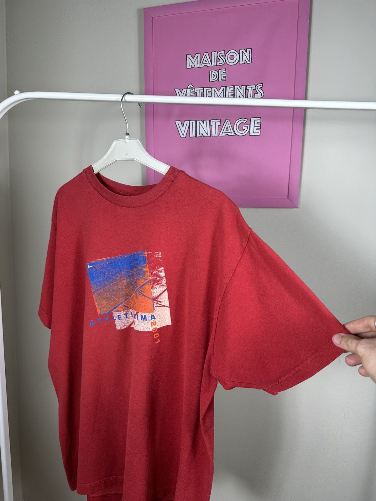 Nike Nike Athletissima 2001 Vintage T Shirt Swoosh Promo Printed Size US M / EU 48-50 / 2 - 5 Thumbnail