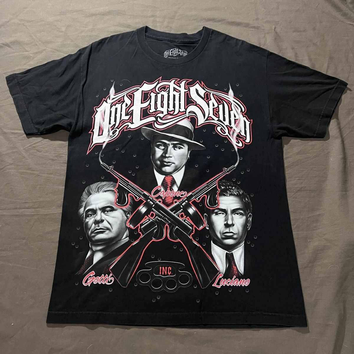 Other Al Capone John Gotti Lucky Luciano Graphic Tee L mobsters Size US L / EU 52-54 / 3 - 1 Thumbnail