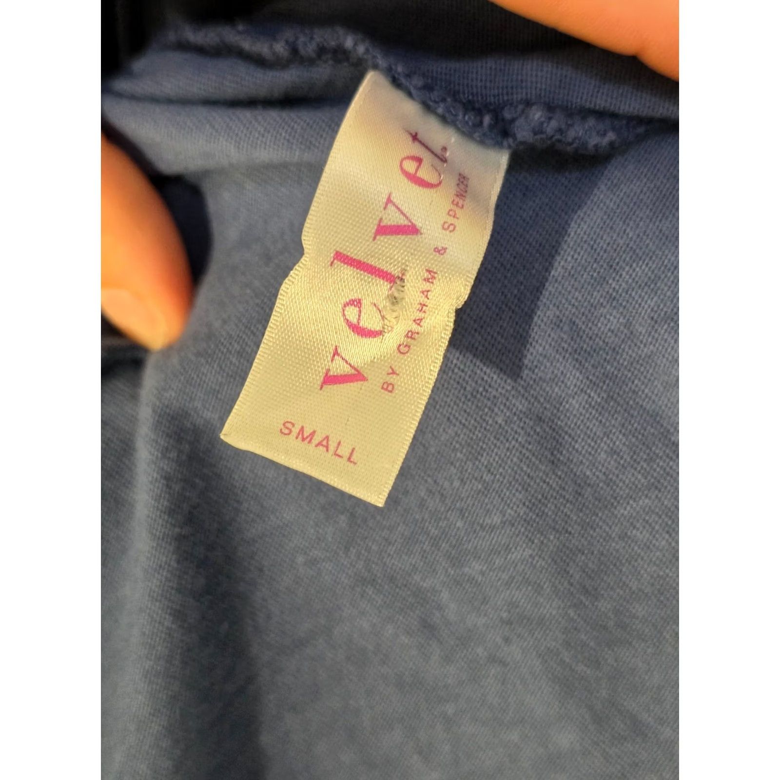 Velvet Velvet by Graham & Spencer Shirt Women S Henley Dress Blue 100% Cotton Long Sleeve Mini Size S / US 4 / IT 40 - 2 Thumbnail