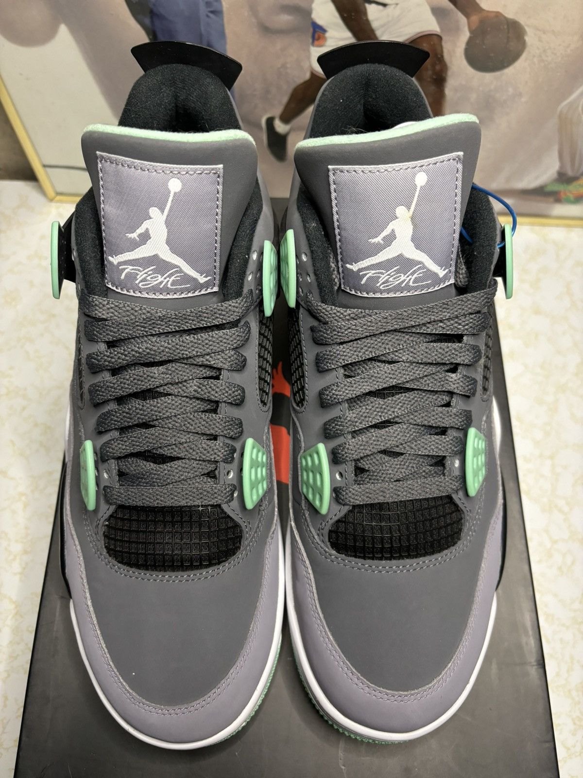 Jordan Brand Jordan Retro 4 ‘green glow’ Size US 10 / EU 43 - 2 Thumbnail