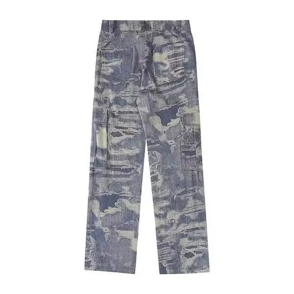 Japanese Brand Tie dye Technical denim cargo pants Men Size US 33 - 2 Thumbnail